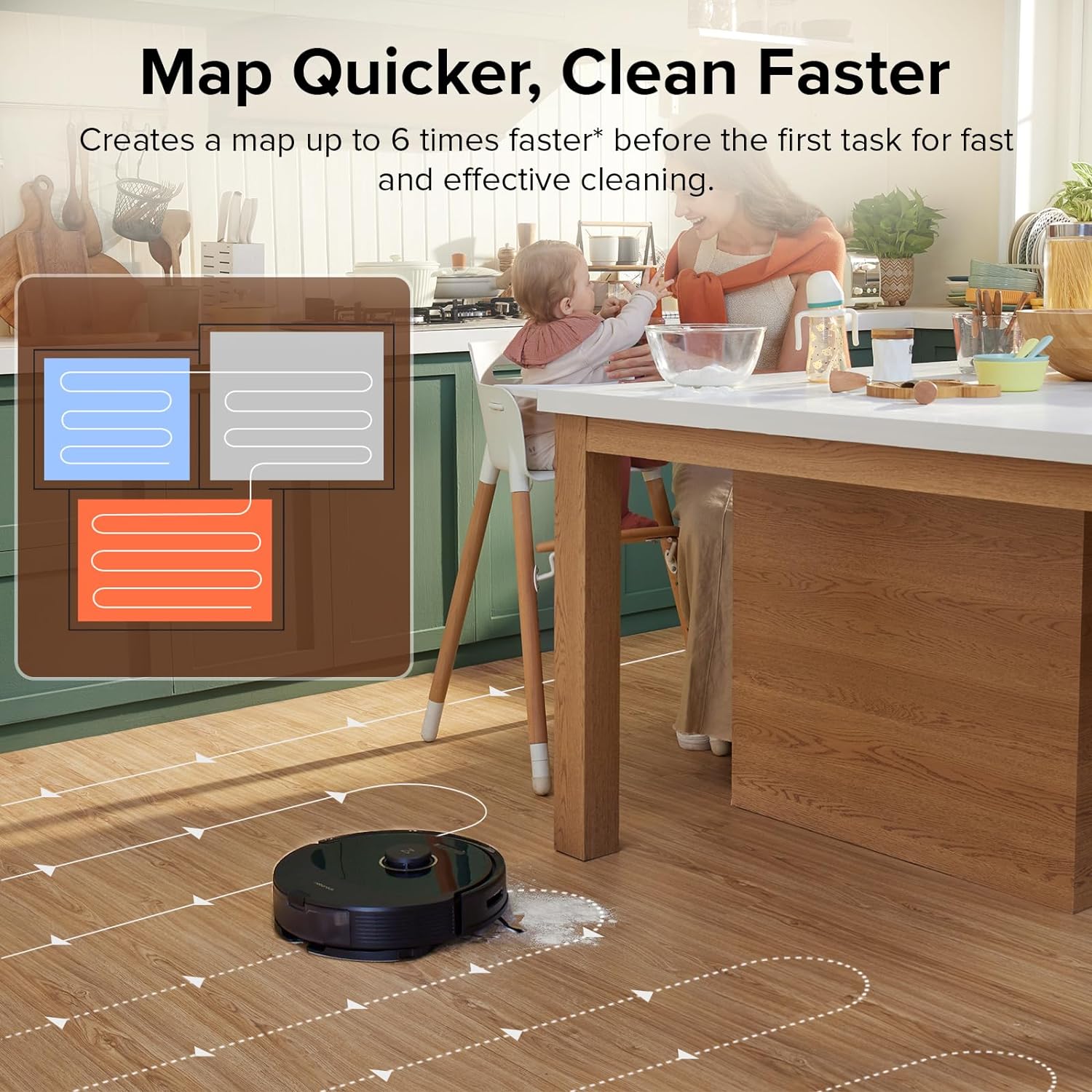 roborock Q8 Max Robot Vacuum Cleaner with Dual Brushes, 5500 Pa Suction, No - Go Zones, Cleaning Along Floor Lines, 3D Drawing, Multi - Cleaning Levels, APP (Upgraded of Q7 Max) - Amazing Gadgets Outlet