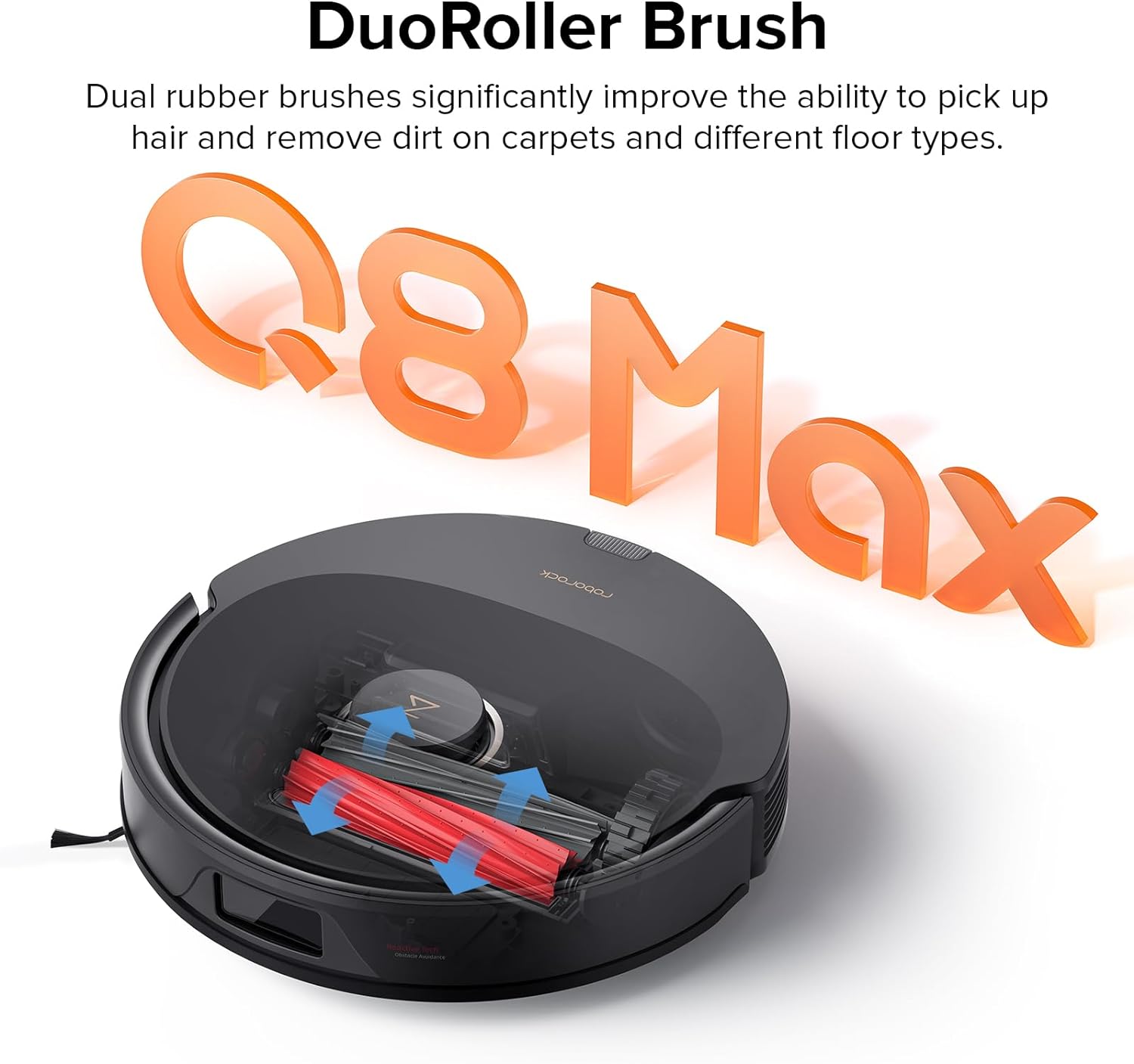 roborock Q8 Max Robot Vacuum Cleaner with Dual Brushes, 5500 Pa Suction, No - Go Zones, Cleaning Along Floor Lines, 3D Drawing, Multi - Cleaning Levels, APP (Upgraded of Q7 Max) - Amazing Gadgets Outlet