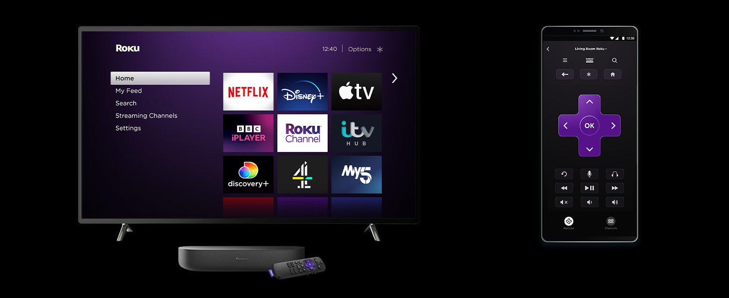 Roku Streambar | HD/4K/HDR Streaming Media Player and Soundbar, Black - Amazing Gadgets Outlet