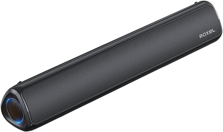 Roxel RSB100 TV | PC Soundbar Portable BT Speaker Compatible with Smart TV, Computers, Laptops and Smartphones, Mini Soundbar with Aux and Wireless Connectivity - Amazing Gadgets Outlet