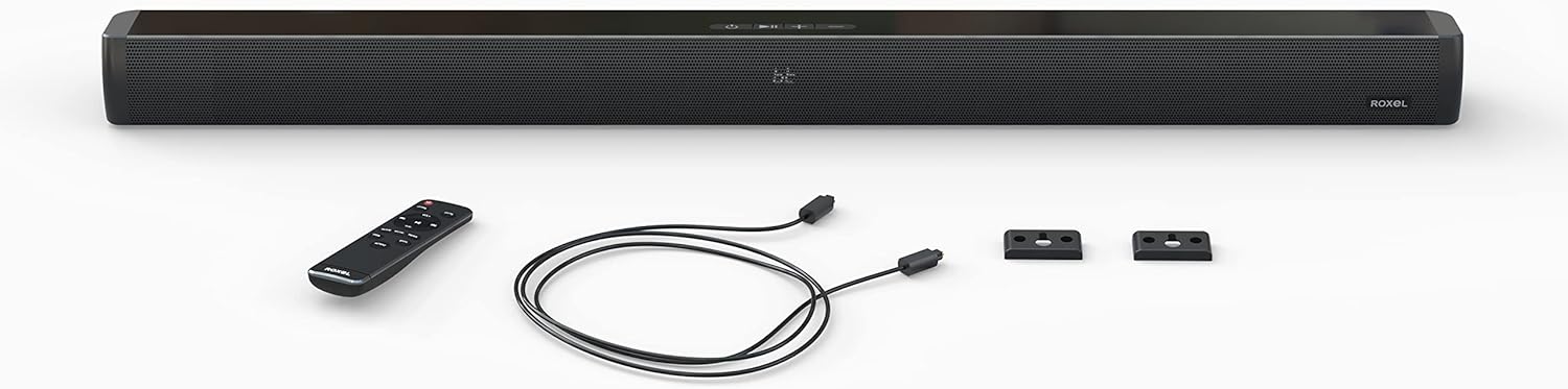 Roxel RSB500 All in One Sound Bar for TV 120 WATTS (PMPO) with 2.1 Channel Sound Soundbar with Subwoofer Built - in, Perfect for Large TV's, Multi Connection Compatible - Amazing Gadgets Outlet