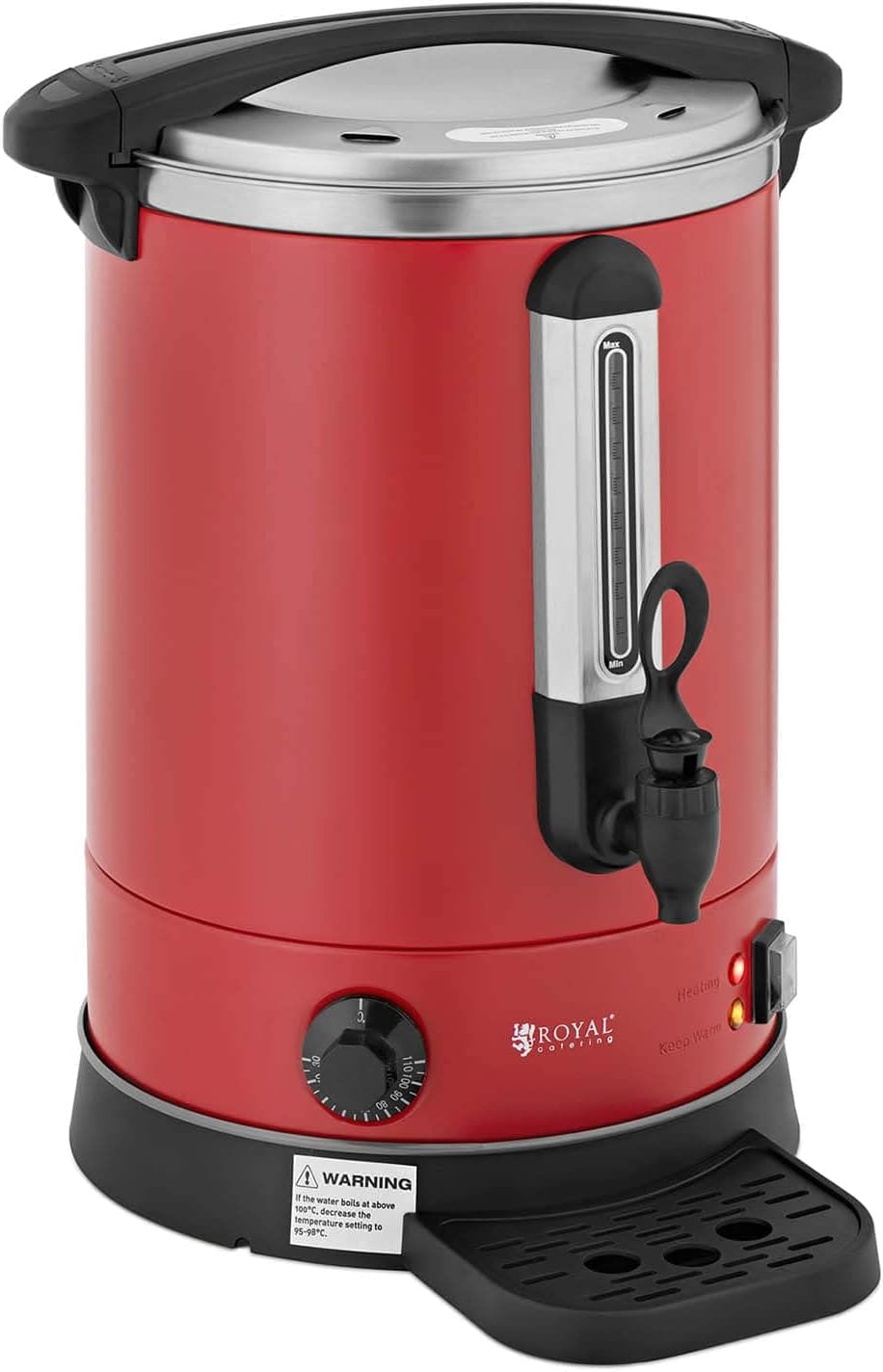 Royal Catering RC - WBDW14CR electric kettle 13.5 L 2500 W electric kettle Stainless steel Mulled wine cooker Hot water heater Hot drink dispenser - Amazing Gadgets Outlet