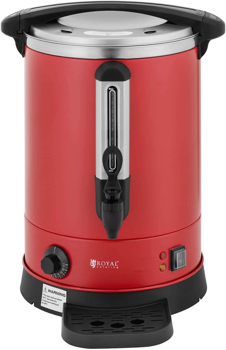 Royal Catering RC - WBDW14CR electric kettle 13.5 L 2500 W electric kettle Stainless steel Mulled wine cooker Hot water heater Hot drink dispenser - Amazing Gadgets Outlet