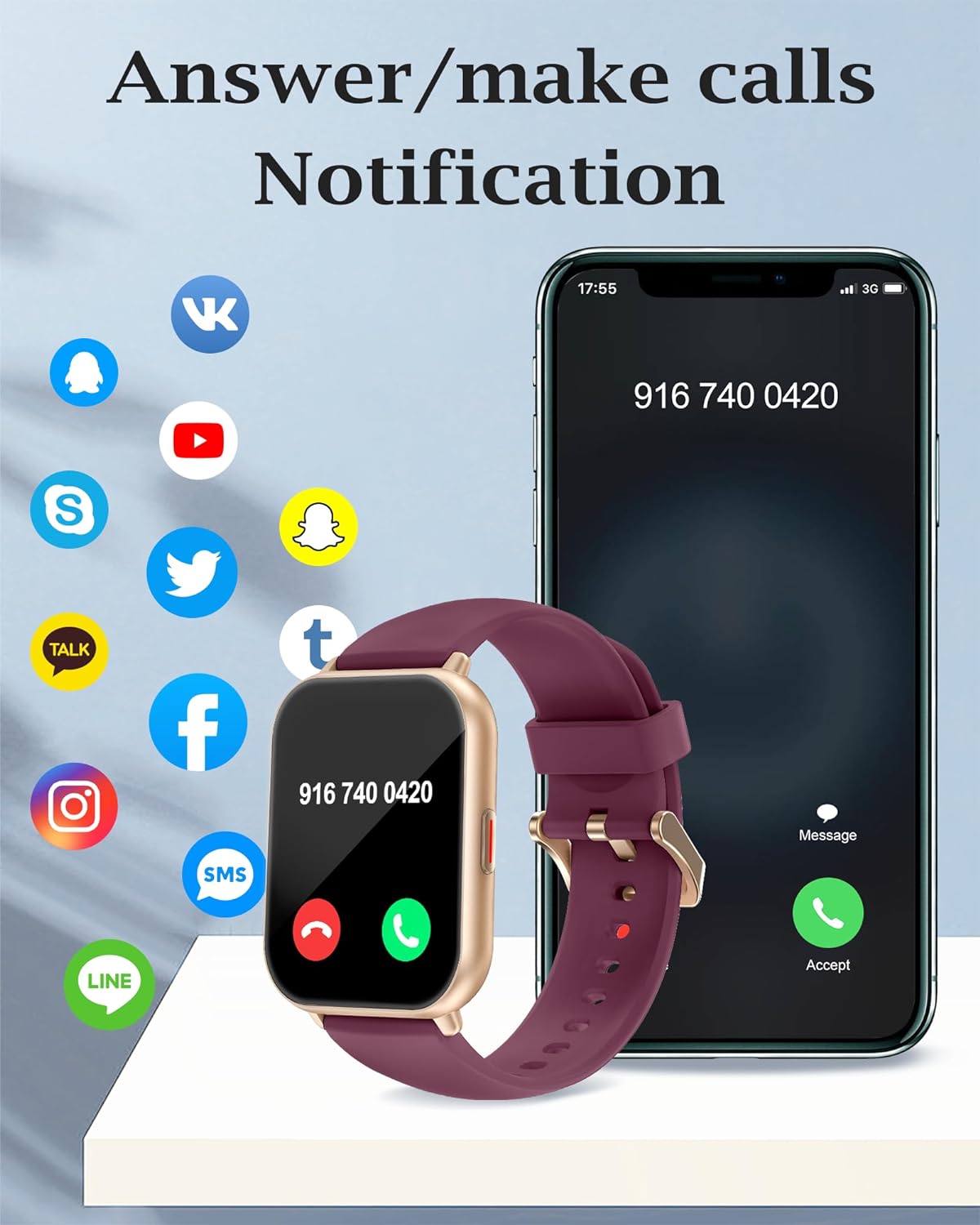 RUIMEN Smart Watch Answer Dial Call,Smart Watches for Women Men HD Touch Screen Fitness watch with SpO2 - Monitor Heart Rate Sleep Monitor Pedometer Watch Multi Sports Mode for Android iOS - Amazing Gadgets Outlet