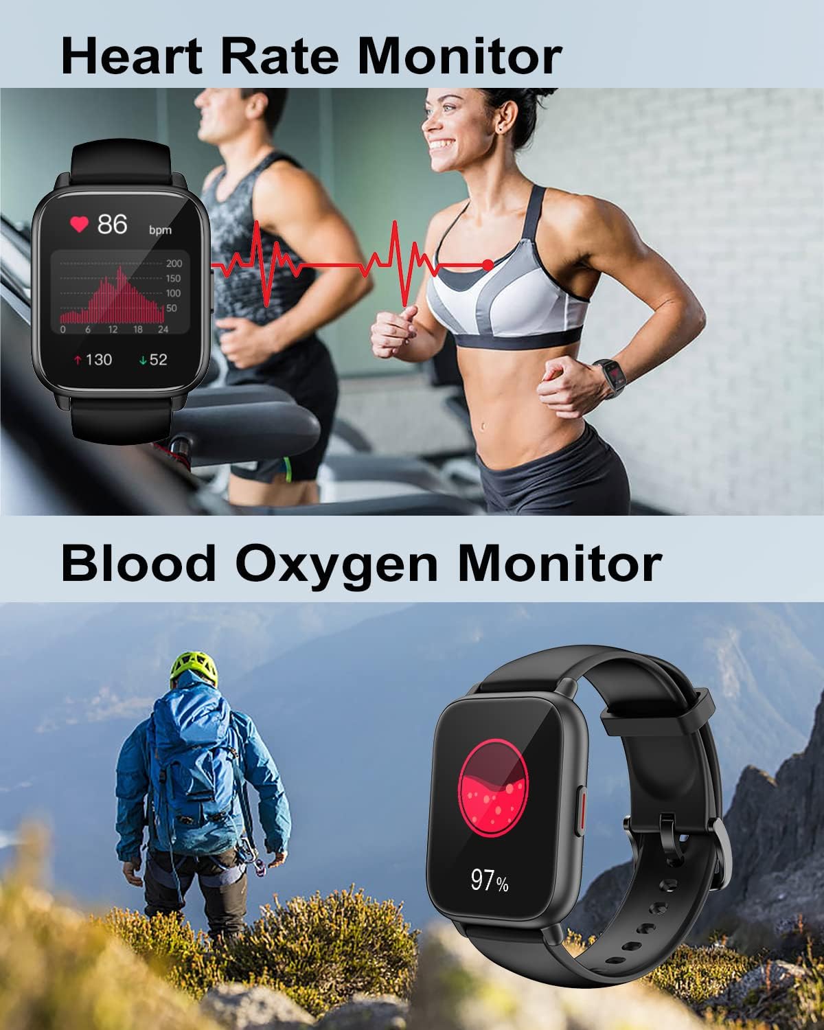 RUIMEN Smart Watch Answer Dial Call,Smart Watches for Women Men HD Touch Screen Fitness watch with SpO2 - Monitor Heart Rate Sleep Monitor Pedometer Watch Multi Sports Mode for Android iOS - Amazing Gadgets Outlet