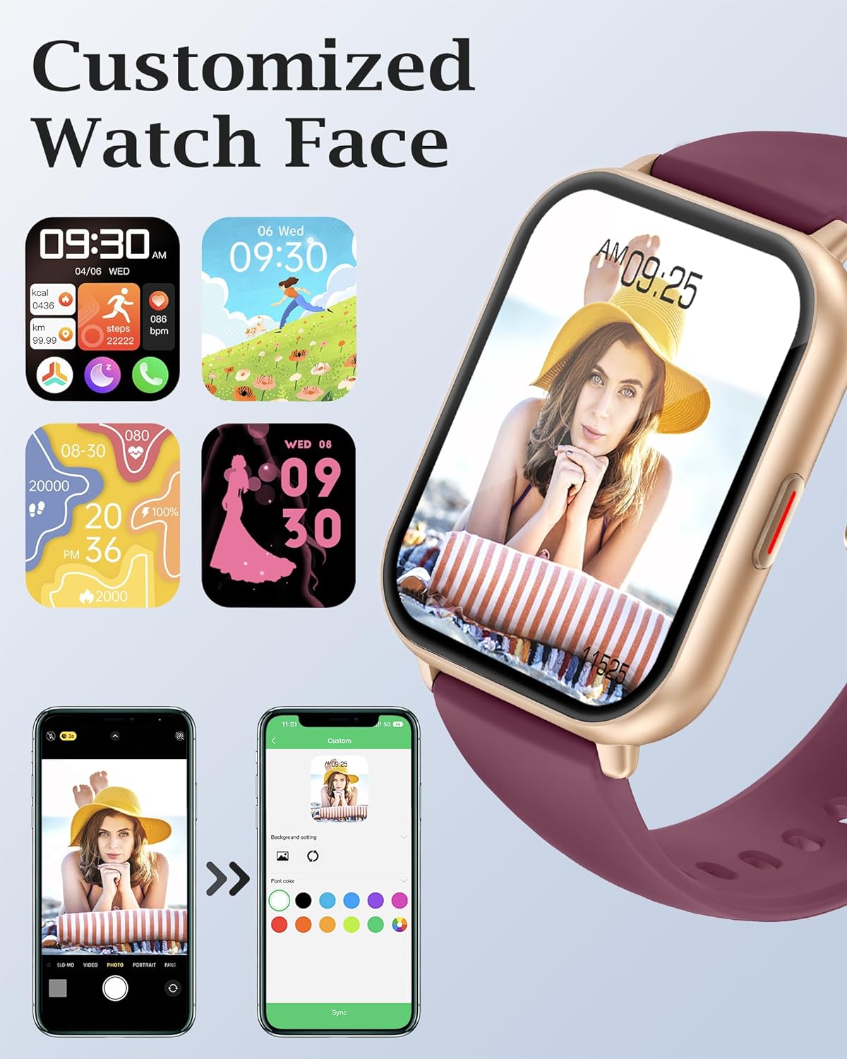 RUIMEN Smart Watch Answer Dial Call,Smart Watches for Women Men HD Touch Screen Fitness watch with SpO2 - Monitor Heart Rate Sleep Monitor Pedometer Watch Multi Sports Mode for Android iOS - Amazing Gadgets Outlet