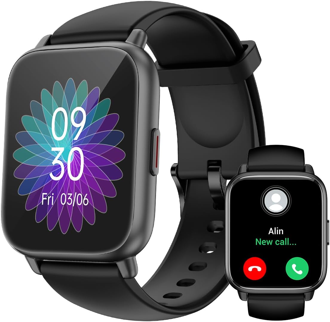 RUIMEN Smart Watch Answer Dial Call,Smart Watches for Women Men HD Touch Screen Fitness watch with SpO2 - Monitor Heart Rate Sleep Monitor Pedometer Watch Multi Sports Mode for Android iOS - Amazing Gadgets Outlet