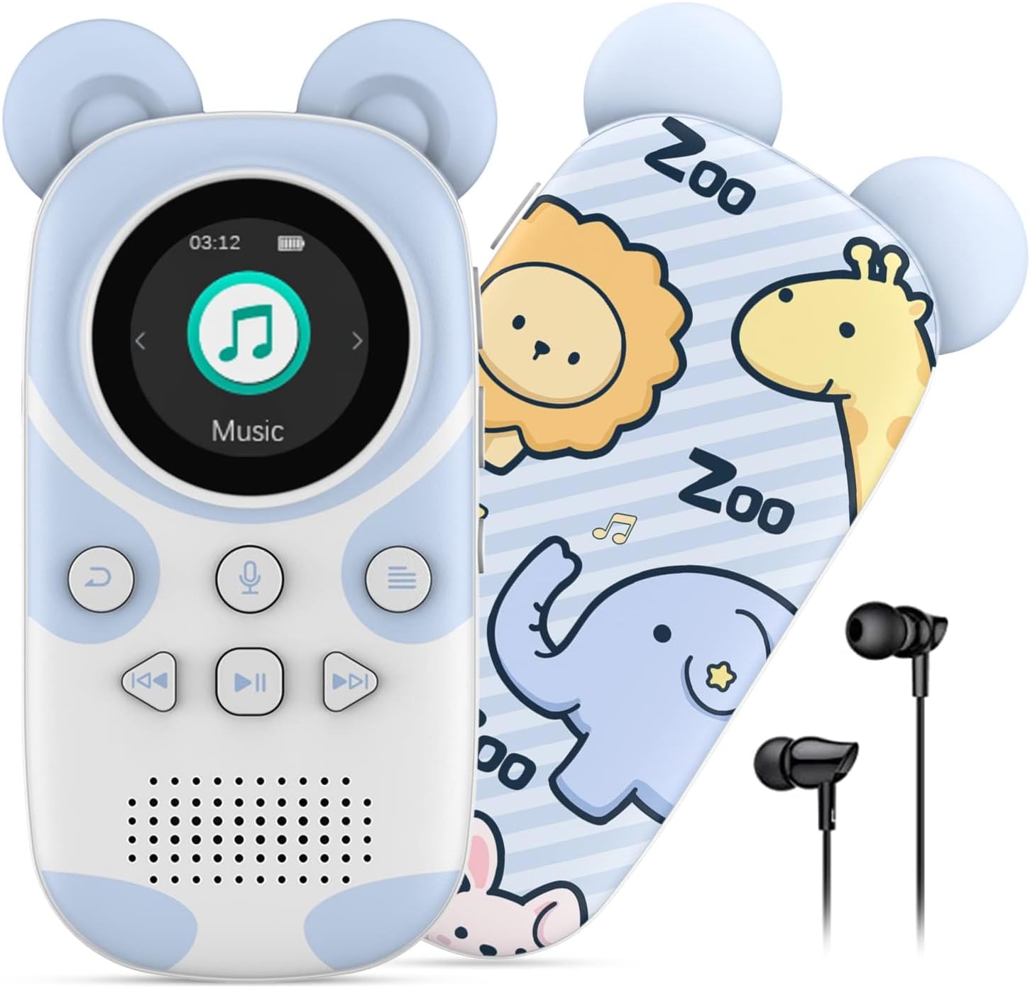 RUIZU 16GB MP3 Player for Kids, Cute Panda Portable Music Player MP3, Child MP3 Player with Bluetooth 5.0, Speaker, FM Radio, Voice Recorder, Alarm Clock, Stopwatch, Pedometer, Support up to 128GB - Amazing Gadgets Outlet