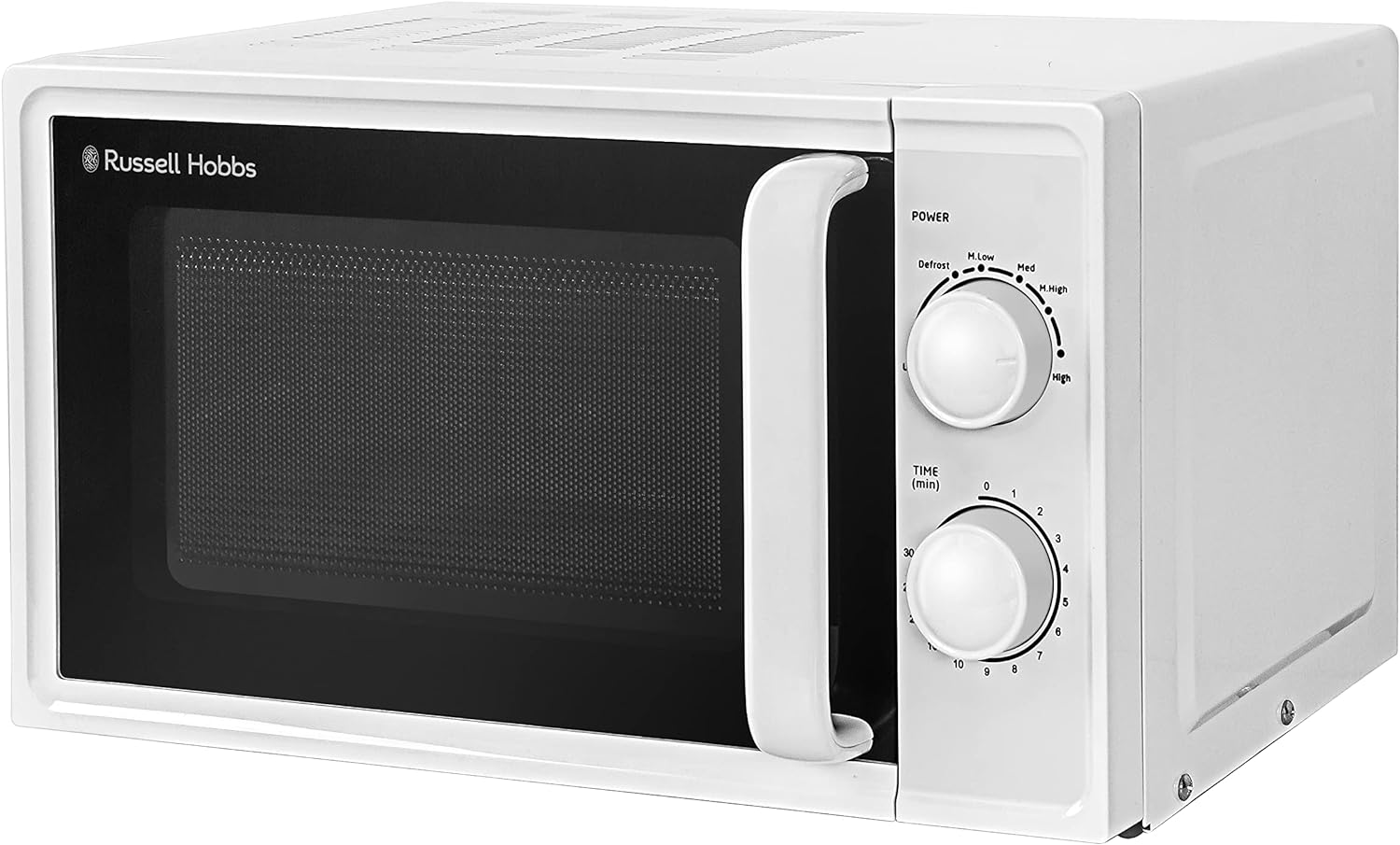 Russell Hobbs 17L Small Microwave Black Manual Textures 700W with 5 Power Levels & 30 min Timer, Defrost Function & Easy Clean, RHM1725B - Amazing Gadgets Outlet