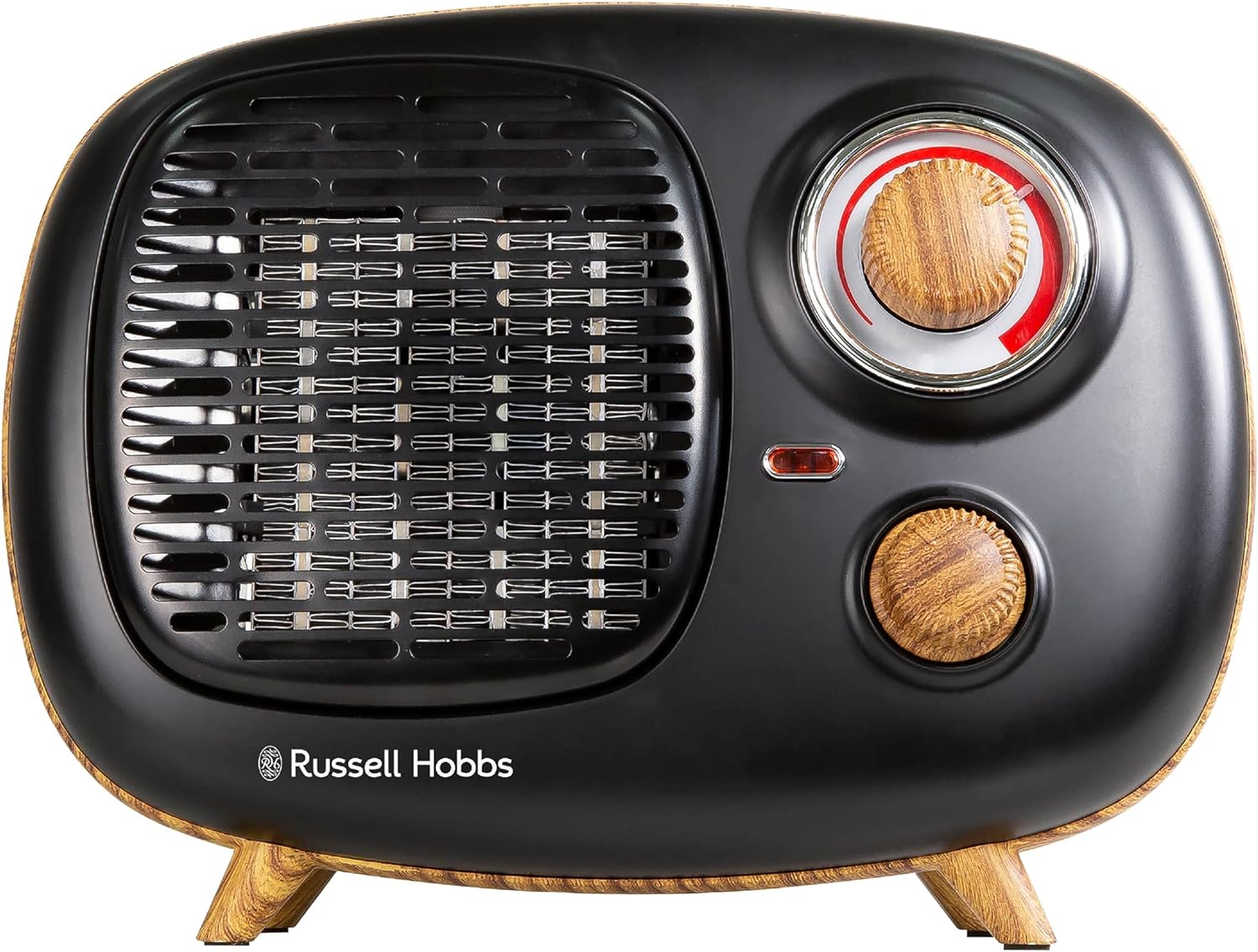 Russell Hobbs 1800W/1.8KW Electric Heater, Retro Horizontal/Vertical Fan Heater in Grey with Adjustable Thermostat, 2 Heat Settings, 20m² Room Size, Dial Control, RHRETHFH1001G with 2 Year Guarantee - Amazing Gadgets Outlet