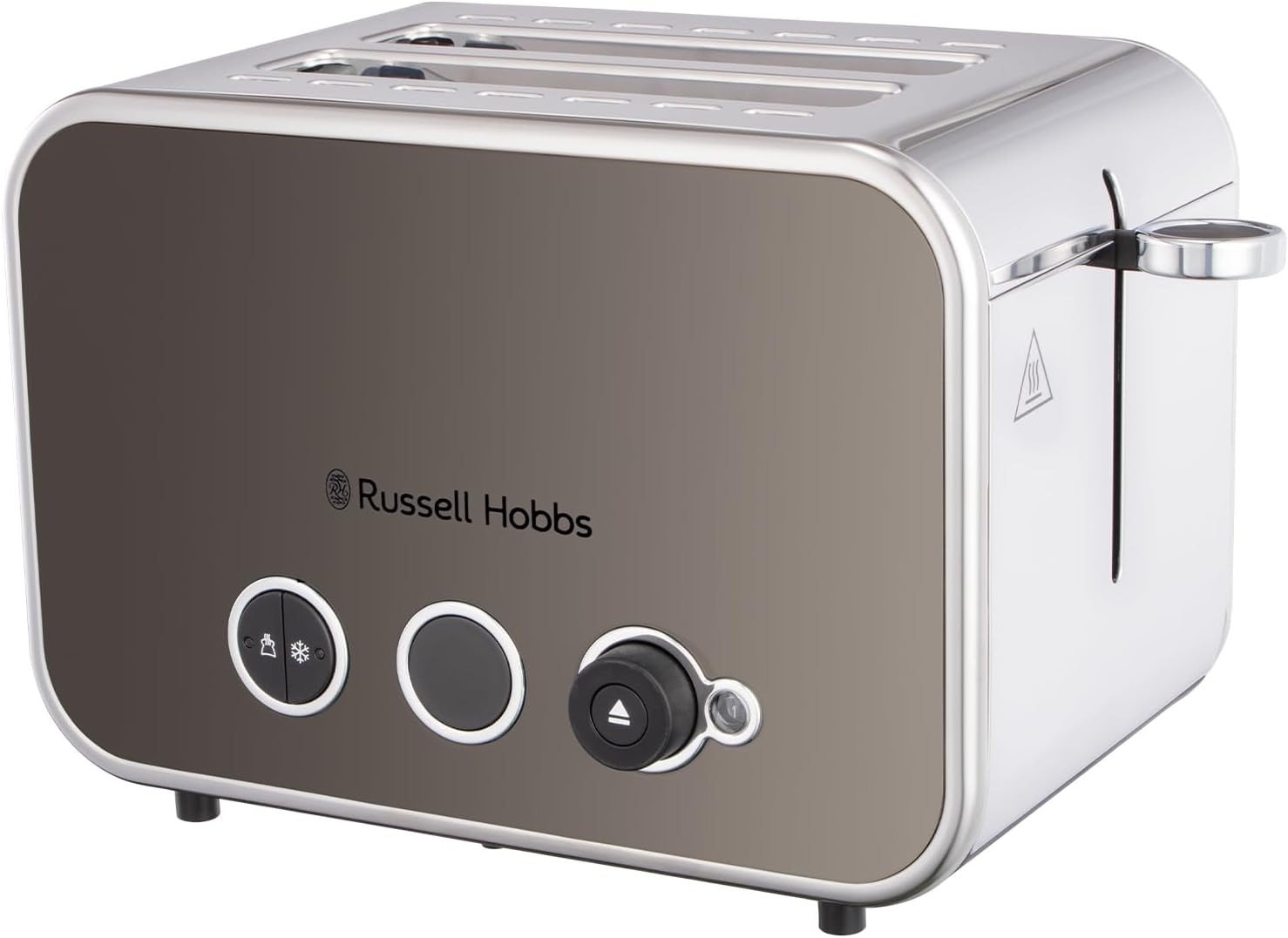 Russell Hobbs 2 Slice Distinctions Toaster (Countdown to ready, Extra wide & long slots, 6 Browning levels & Defrost/Reheat/Cancel, Lift & Look feature, 1600W, Stainless Steel & Titanium) 26432 - Amazing Gadgets Outlet