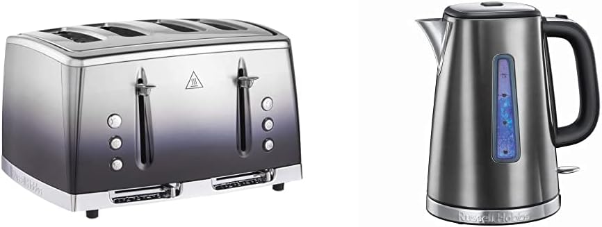 Russell Hobbs 4 Slice Eclipse Toaster with faster toasting technology (Independent slots, Lift & look, 6 Browning levels, Frozen/Cancel/Reheat with indicator lights, 850W, Copper Sunset) 25143 - Amazing Gadgets Outlet