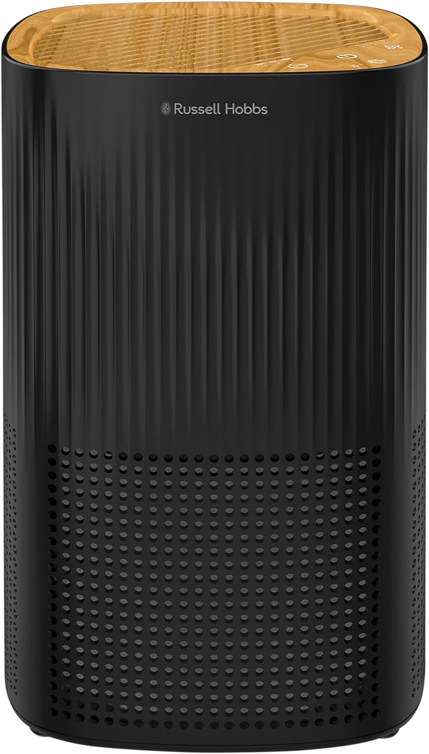 Russell Hobbs Air Purifier for Bedroom Home 100m ³/h CADR, 99.95% Carbon Filter Captures Bacteria, Allergies Odour, Dust, LED Display, Clean Air Mini Aroma White Scandi Wood Effect RHAP1032WDW - Amazing Gadgets Outlet