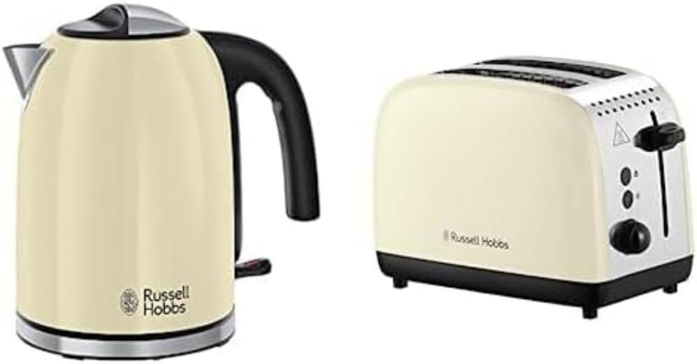 Russell Hobbs Black Stainless Steel 1.7L Cordless Electric Kettle with black handle (Fast Boil 3KW, Removable washable anti - scale filter, Pull to open hinged lid, Perfect pour spout) 20413 - Amazing Gadgets Outlet
