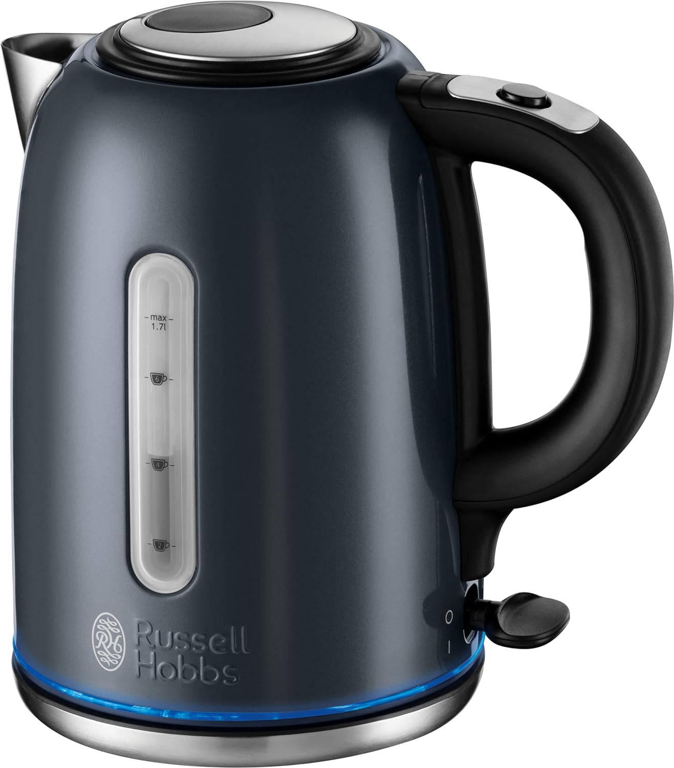 Russell Hobbs Brushed Stainless Steel Electric 1.7L Cordless Kettle (Quiet & Fast Boil 3KW, Removable washable anti - scale filter, Push button lid, Perfect pour spout) 20460 - Amazing Gadgets Outlet