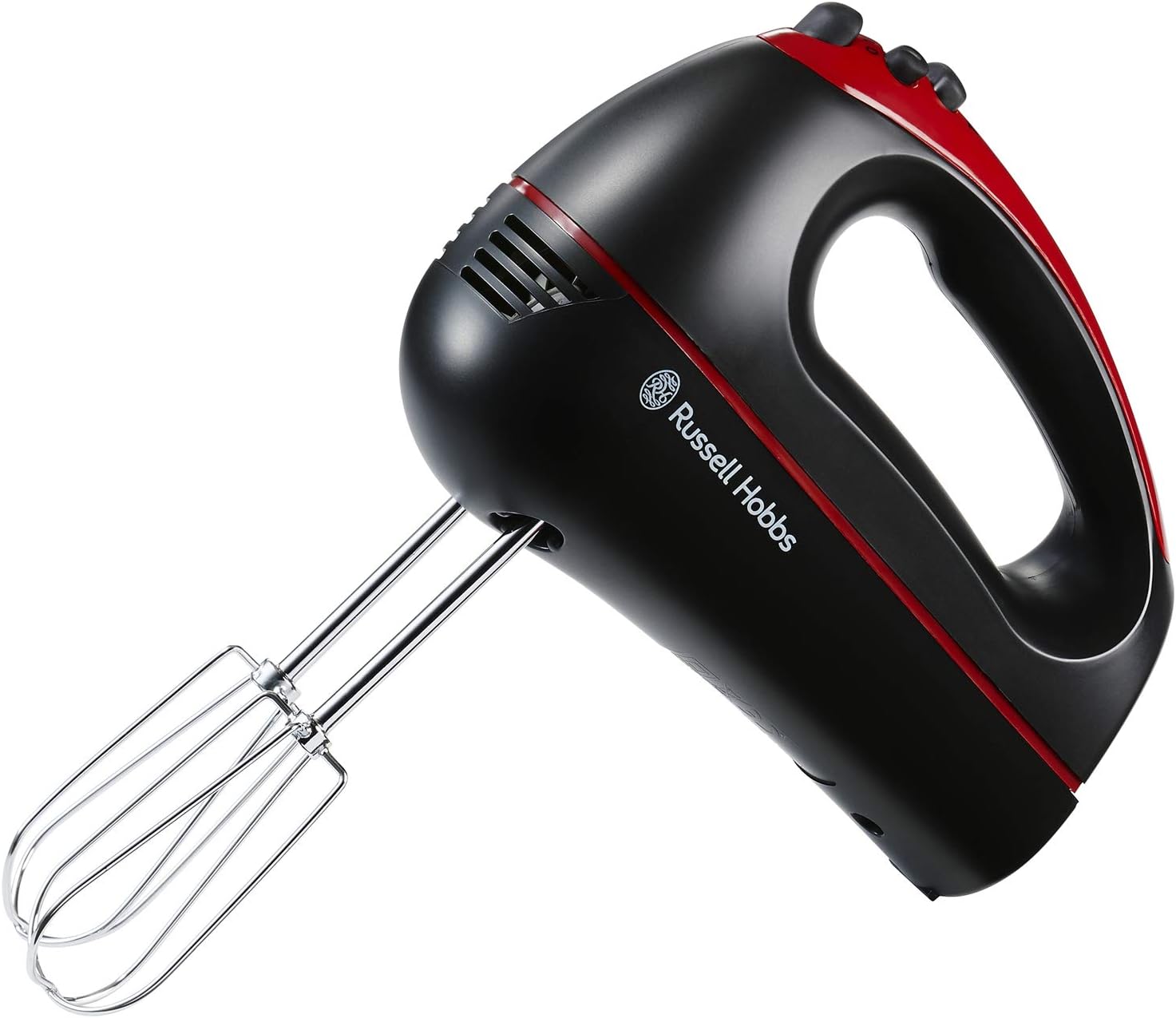 Russell Hobbs Desire Electric Hand Mixer with 5 speeds & turbo setting, 2 chrome plated beaters & 2 chrome plated dough hooks inc, all dishwasher safe, Easy release button, 350W, 24672 - Amazing Gadgets Outlet