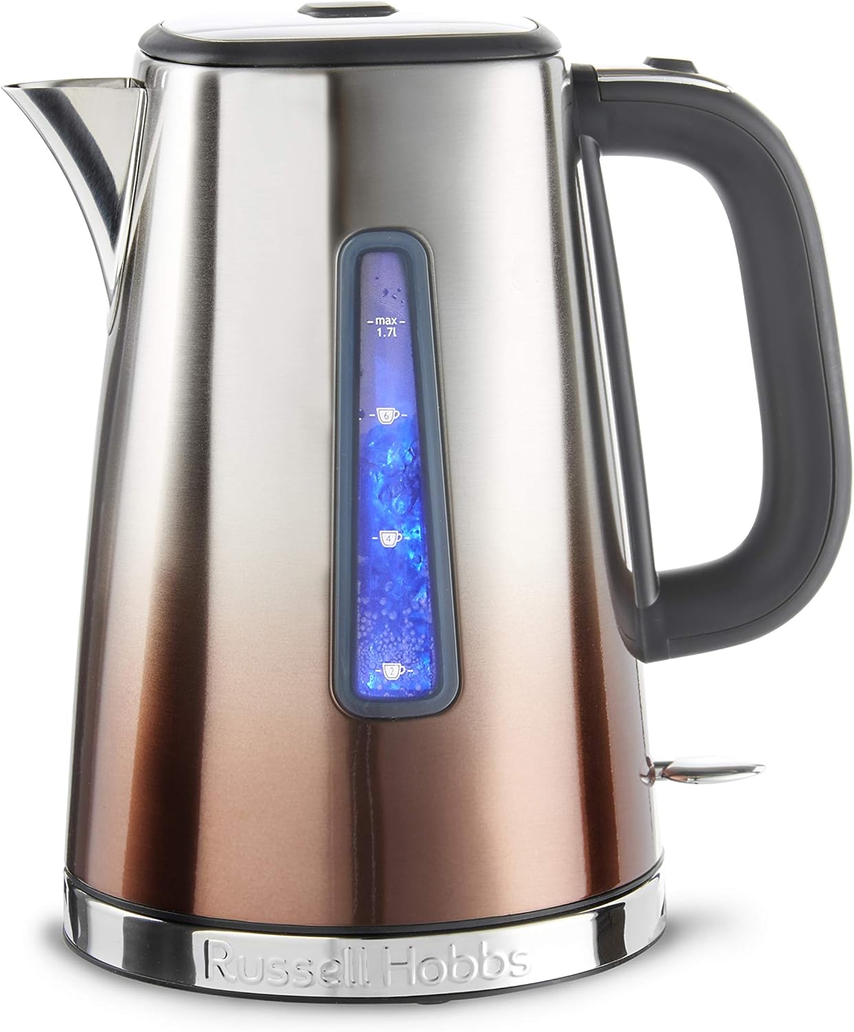 Russell Hobbs Eclipse Stainless Steel & Copper Sunset Ombre 1.7L Electric Cordless Kettle (Quiet & Fast Boil 3KW, Removable washable anti - scale filter, Easy push button lid, Perfect pour spout) 25113 - Amazing Gadgets Outlet
