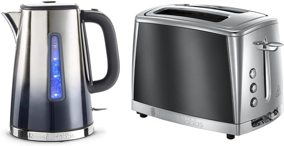Russell Hobbs Eclipse Stainless Steel & Copper Sunset Ombre 1.7L Electric Cordless Kettle (Quiet & Fast Boil 3KW, Removable washable anti - scale filter, Easy push button lid, Perfect pour spout) 25113 - Amazing Gadgets Outlet