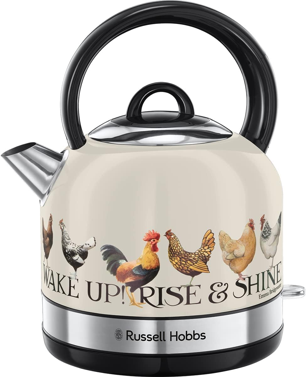 Russell Hobbs Emma Bridgewater Rise & Shine 1.7L Cordless Electric Kettle - (Fast boil 3KW, Removable washable anti - scale filter, Pull off lid, Perfect pour spout, Cream) 26270 - Amazing Gadgets Outlet