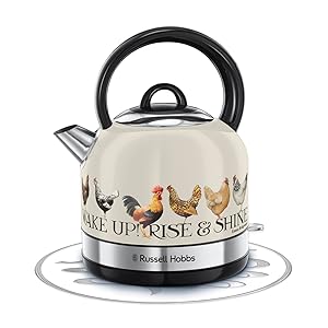 Russell Hobbs Emma Bridgewater Rise & Shine 1.7L Cordless Electric Kettle - (Fast boil 3KW, Removable washable anti - scale filter, Pull off lid, Perfect pour spout, Cream) 26270 - Amazing Gadgets Outlet