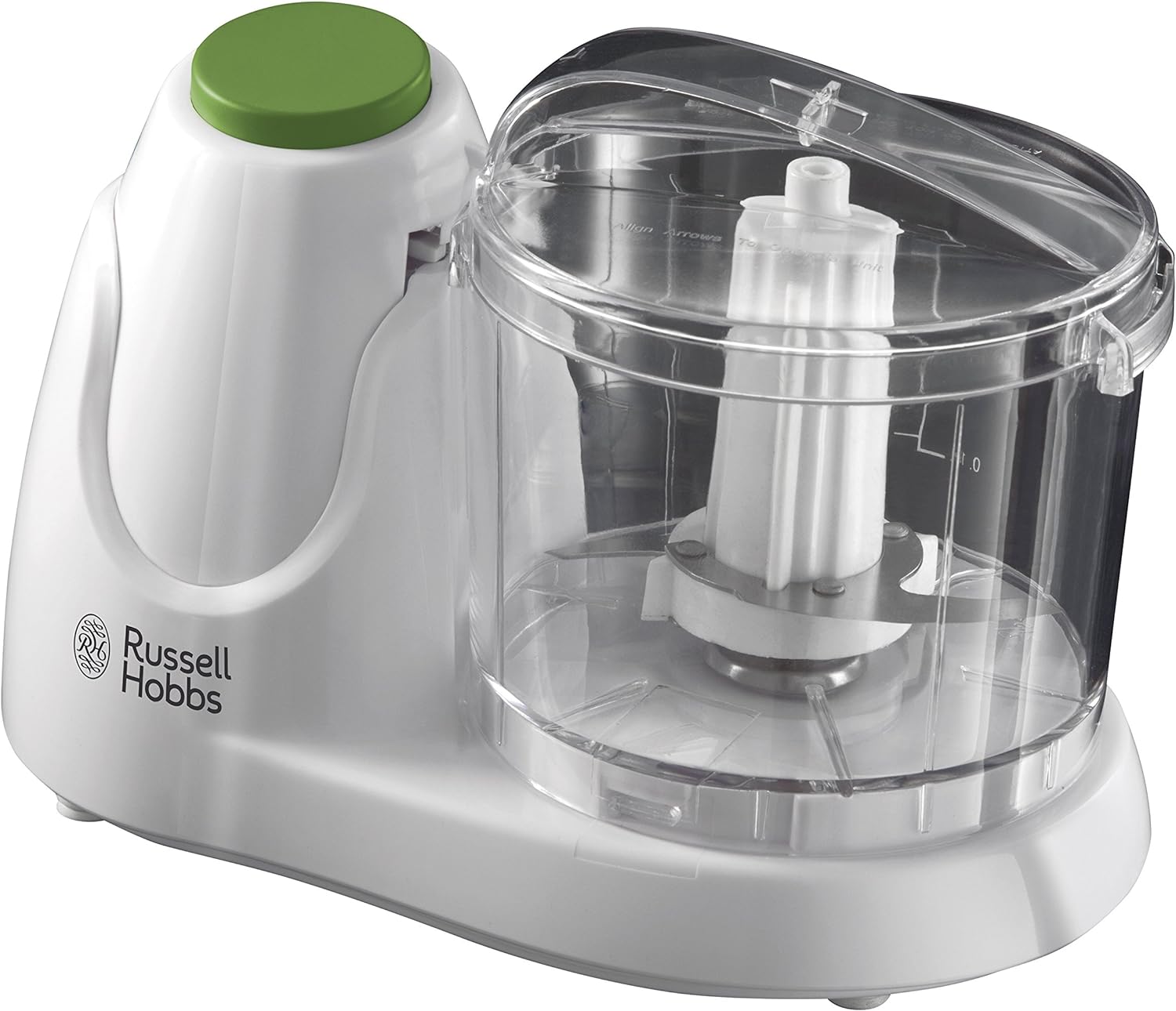 Russell Hobbs Food Collection Electric Mini Chopper, Dices & Purees Fruit & Vegetables - recipes included, 500ml, Removable dishwasher - safe bowl, lid & blade, Simple one - button operation, 75W, 22220 - Amazing Gadgets Outlet