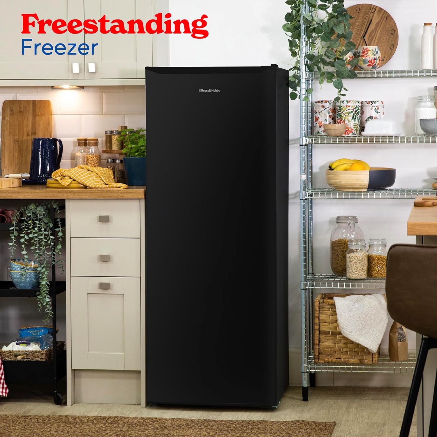 Russell Hobbs Freestanding Upright Freezer Black 168 Litre with 5 Drawers, 143 cm Tall & 55 cm Wide, Adjustable Thermostat & 40 Decibel Noise Level, 2 Year Guarantee RH143FZ552E1B   Import  Single ASIN  Import  Multiple ASIN ×Product customizatio - Amazing Gadgets Outlet