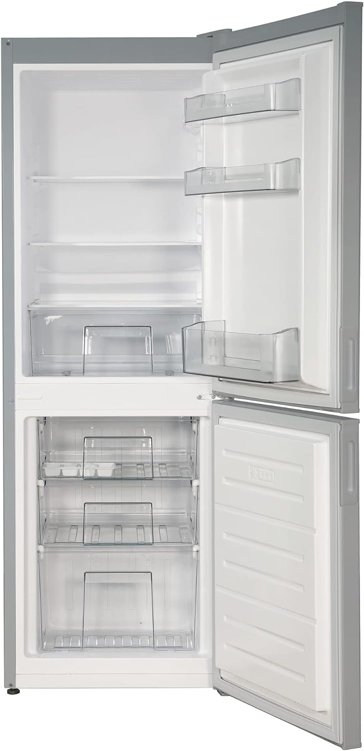 Russell Hobbs Low Frost Silver 60/40 Fridge Freezer, 173 Total Capacity, Freestanding 50cm Wide 145cm High, Fast Freeze, Adjustable Thermostat, RH50FF145S, 2 Year Guarantee - Amazing Gadgets Outlet