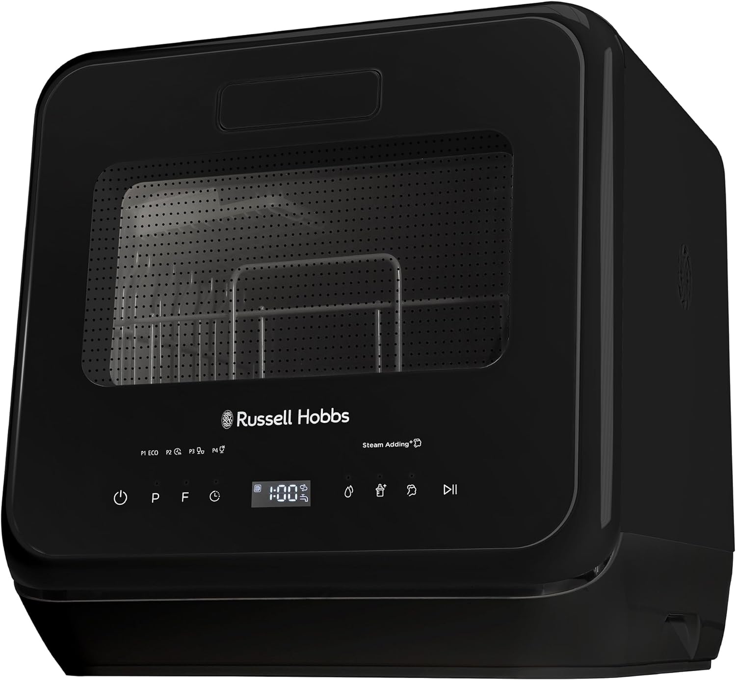 Russell Hobbs Mini Dishwasher Compact Table Top Black 2 Place Setting Dishwasher, LED Touch Control, 4 Programmes, Portable & Efficient, Baby Care, Fruit Wash & Eco Mode, No Plumbing, RH2TTDW101B - Amazing Gadgets Outlet