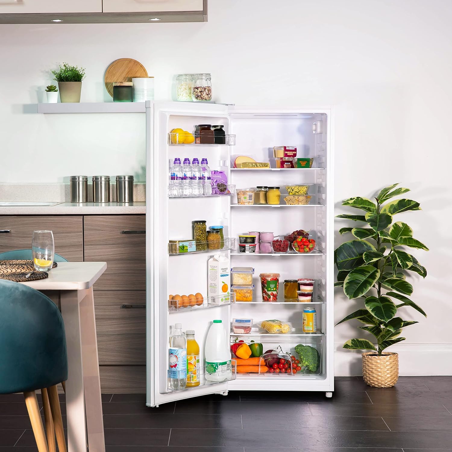 Russell Hobbs RH55LF143 242L Larder Fridge, 55cm Wide, 4 Shelves, 4 Door Racks, LED Light, 2 Year Guarantee, White   Import  Single ASIN  Import  Multiple ASIN ×Product customization General Description Gallery Reviews Variations Add - Amazing Gadgets Outlet