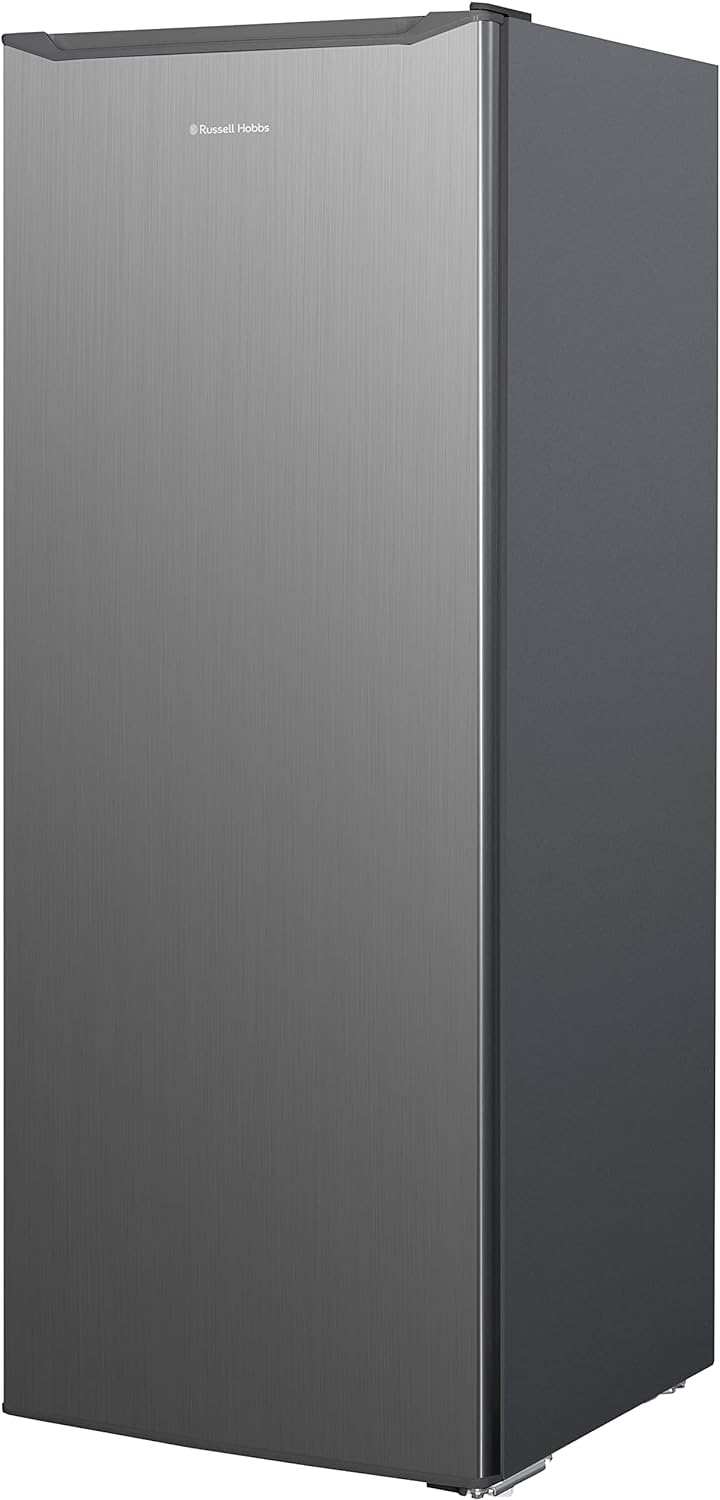 Russell Hobbs RH55LF143SS 242L Larder Fridge, 55cm Wide, 4 Shelves, 4 Door Racks, LED Light, 2 Year Guarantee, Stainless Steel - Amazing Gadgets Outlet