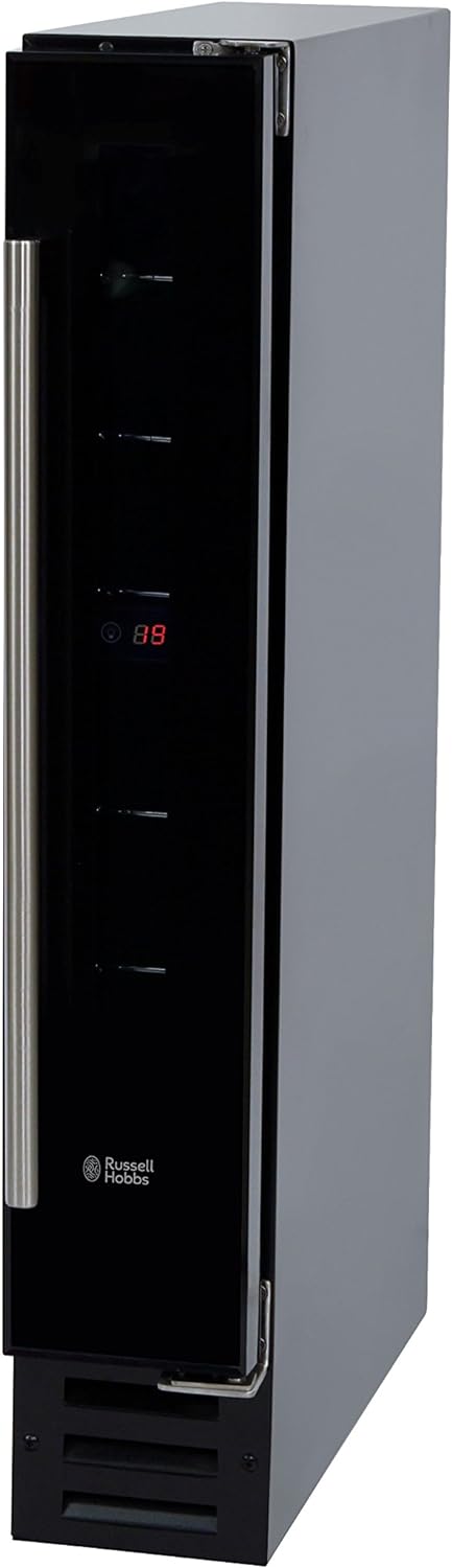 Russell Hobbs RHBI7WC1 7 Freestanding or Integrated Wine/Drinks Cooler, 7 bottle capacity, Black Glass - Amazing Gadgets Outlet