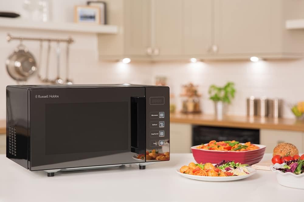 Russell Hobbs RHEM2301B 23L Easi Flatbed Digital 800w Solo Microwave, Freestanding, Black [Energy Class e]' - Amazing Gadgets Outlet