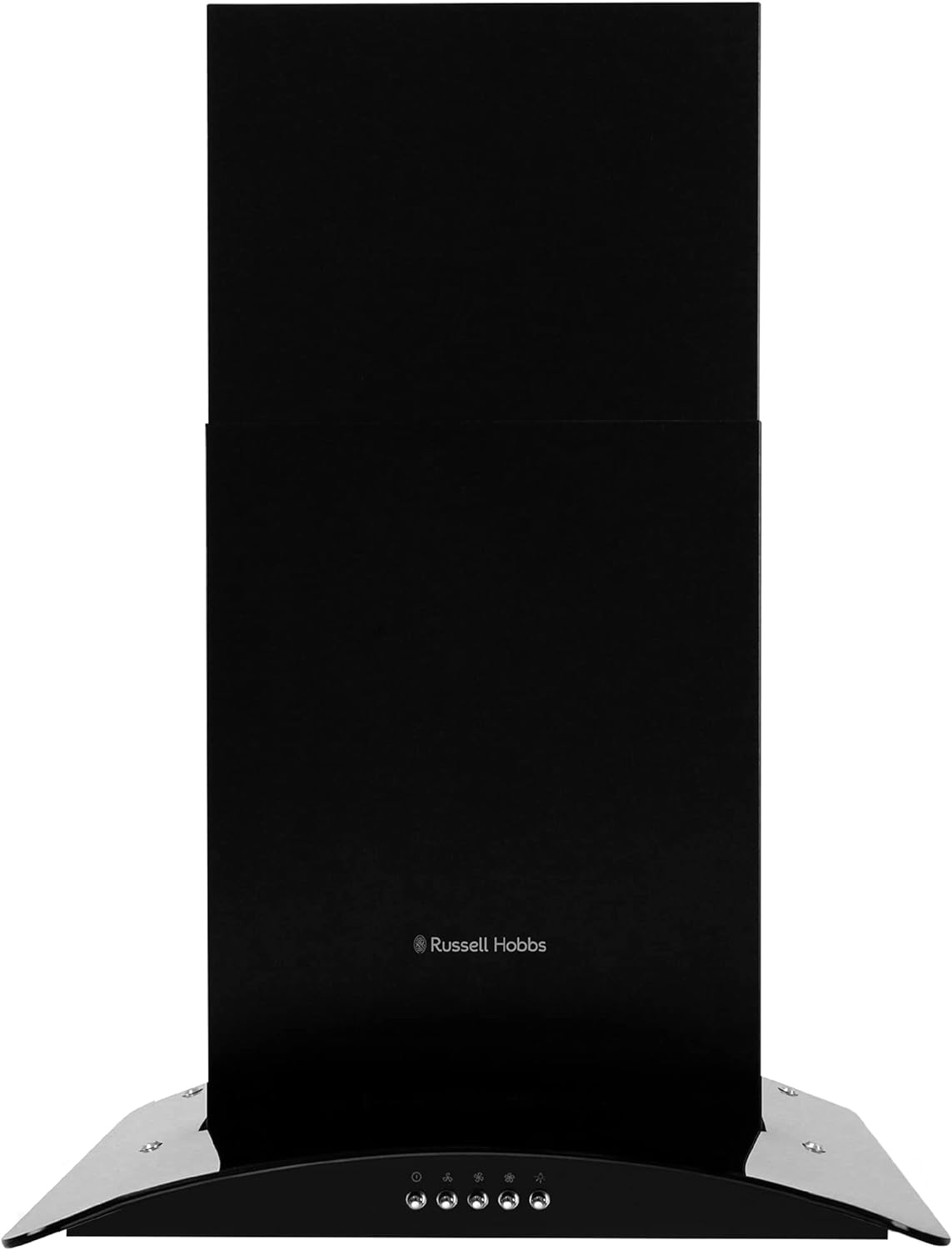 Russell Hobbs RHGCH601B 60cm Wide 5 Function LED Light Cooker Hood Black Glass & Black Stainless Steel - Amazing Gadgets Outlet