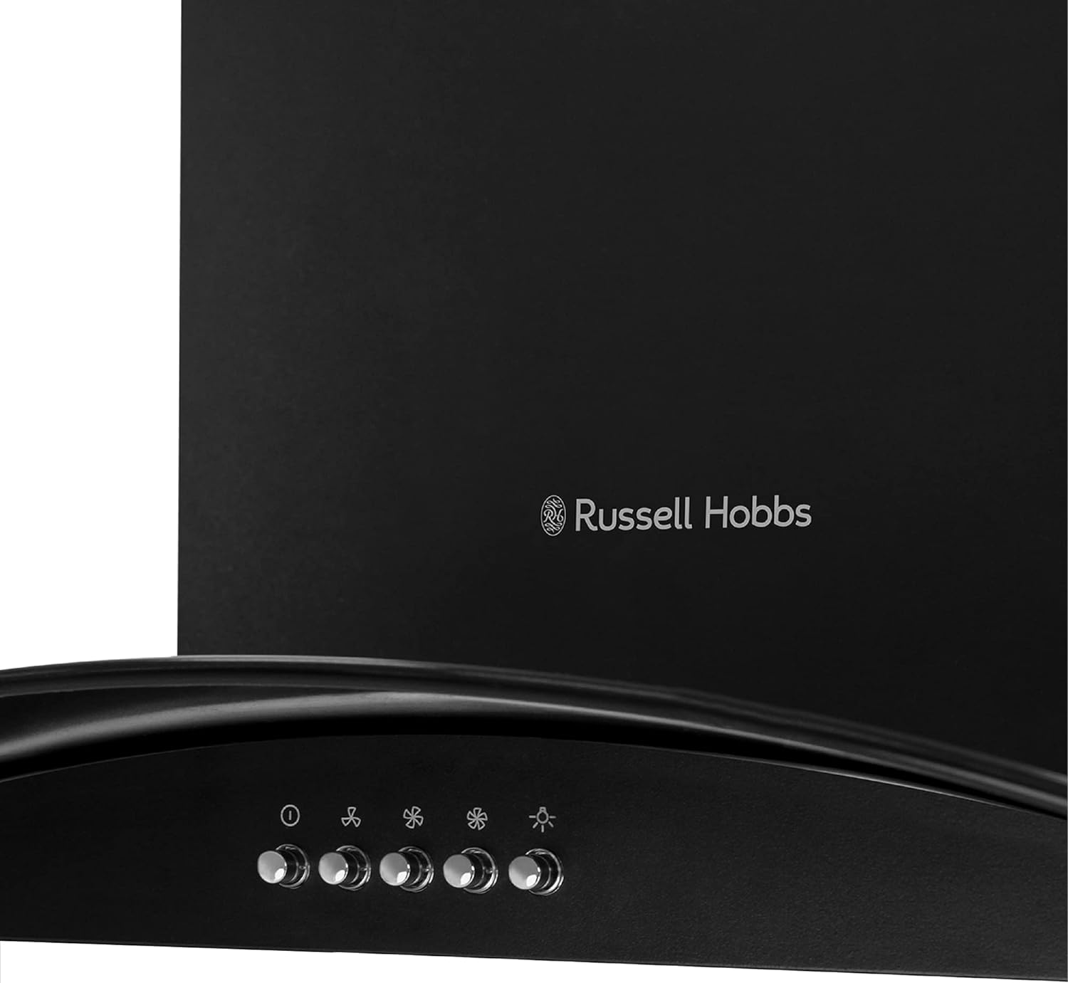 Russell Hobbs RHGCH601B 60cm Wide 5 Function LED Light Cooker Hood Black Glass & Black Stainless Steel - Amazing Gadgets Outlet