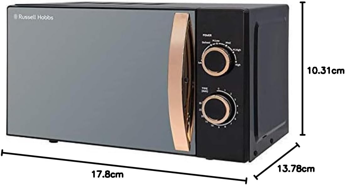 Russell Hobbs RHM1727RG 17 Litre 700 W Rose Gold Solo Microwave with 5 Power Levels, 30 Minute Timer, Defrost Setting, Easy Clean - Amazing Gadgets Outlet