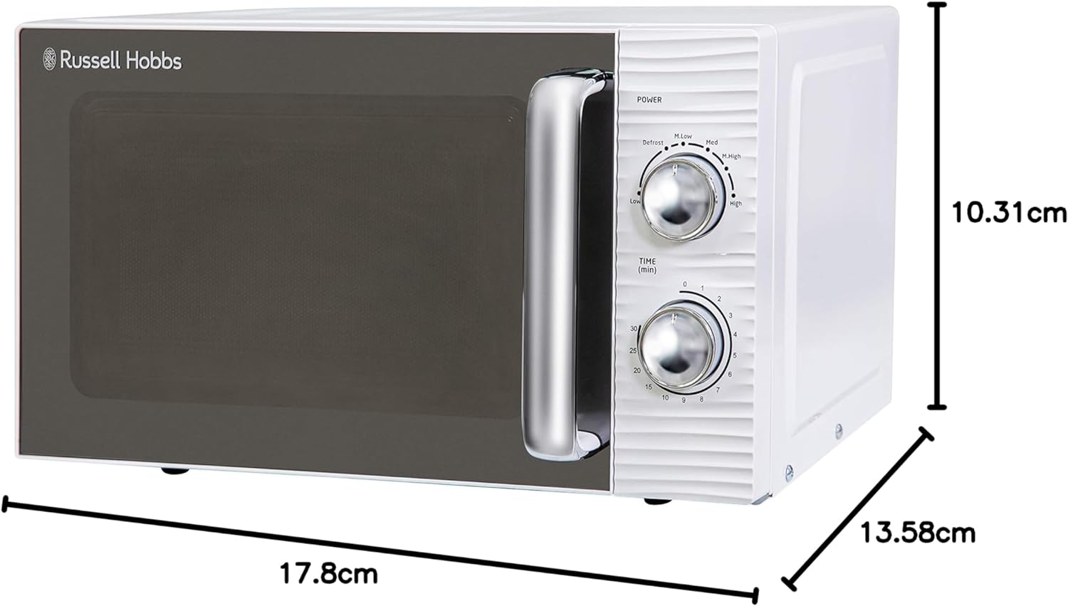 Russell Hobbs RHM1731 INSPIRE White 17 Litre Manual Microwave - Amazing Gadgets Outlet