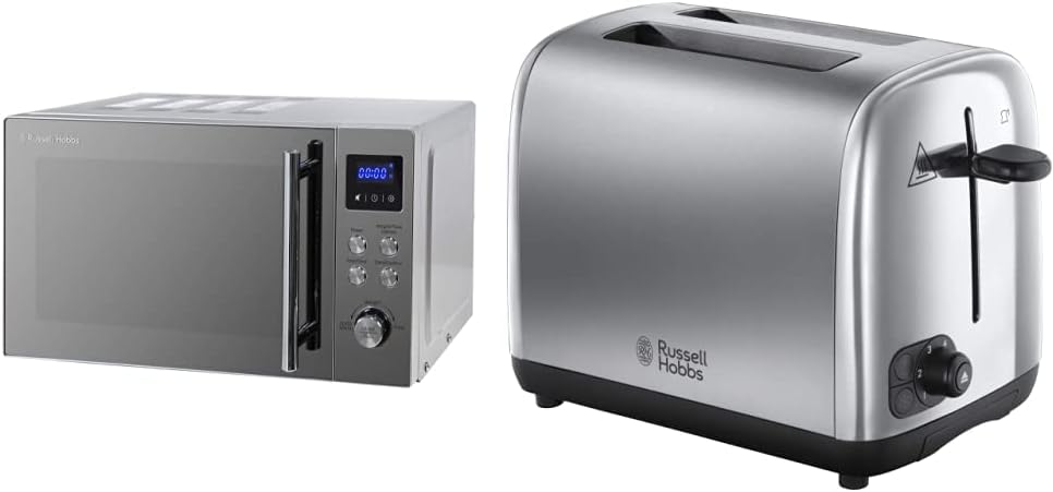 Russell Hobbs RHM2086SS Classic 17 Litre Stainless Steel Digital Microwave with Blue LED - Amazing Gadgets Outlet