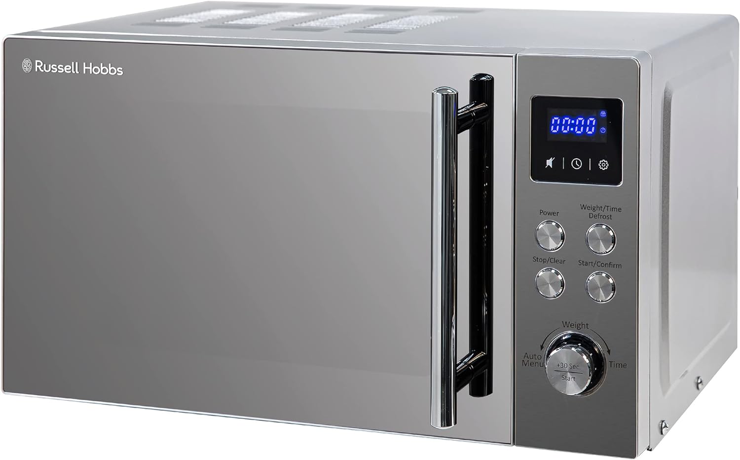 Russell Hobbs RHM2086SS Classic 17 Litre Stainless Steel Digital Microwave with Blue LED - Amazing Gadgets Outlet