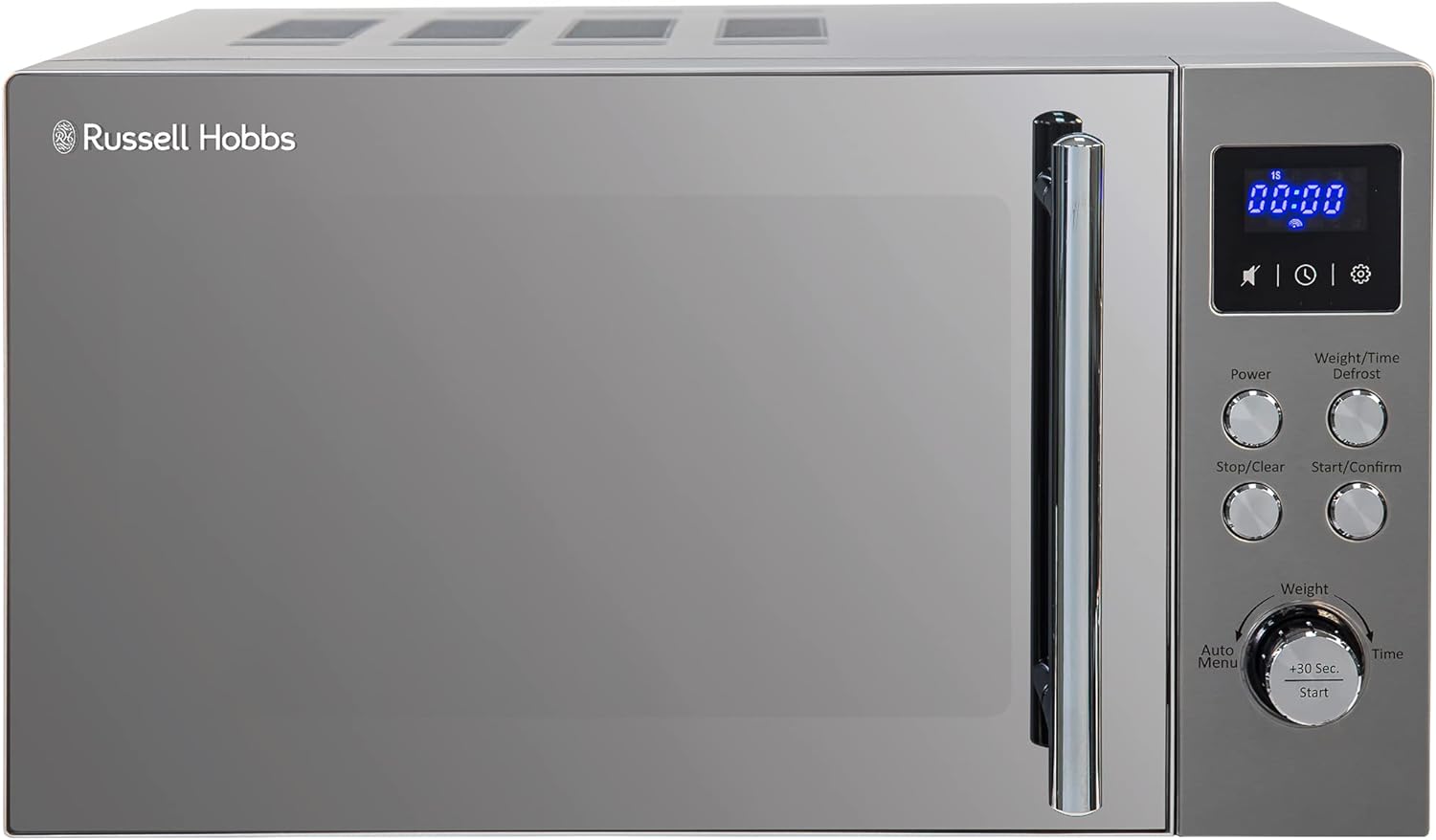 Russell Hobbs RHM2086SS Classic 17 Litre Stainless Steel Digital Microwave with Blue LED - Amazing Gadgets Outlet