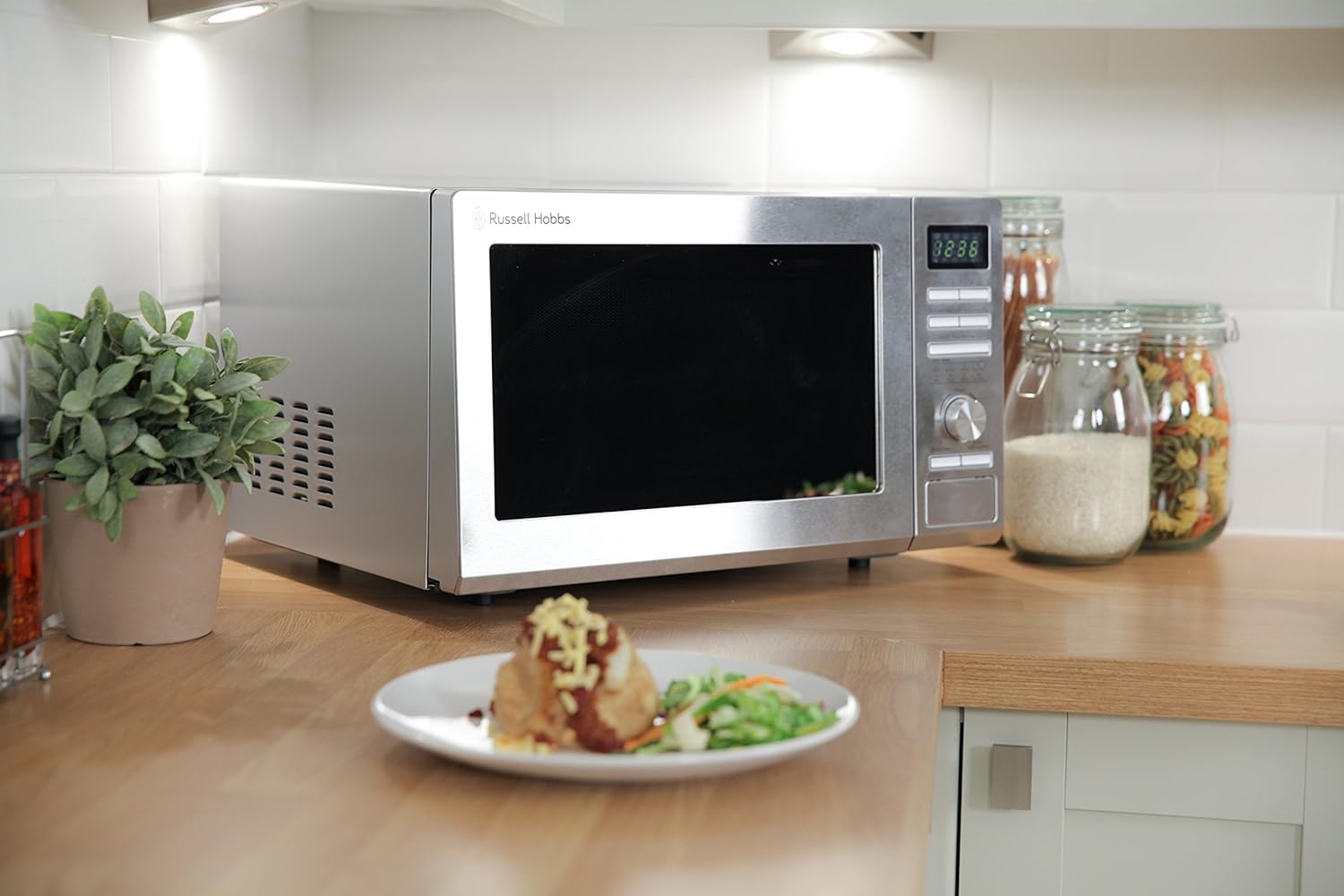 Russell Hobbs RHM2563 25L Digital 900w Solo Microwave Stainless Steel - Amazing Gadgets Outlet