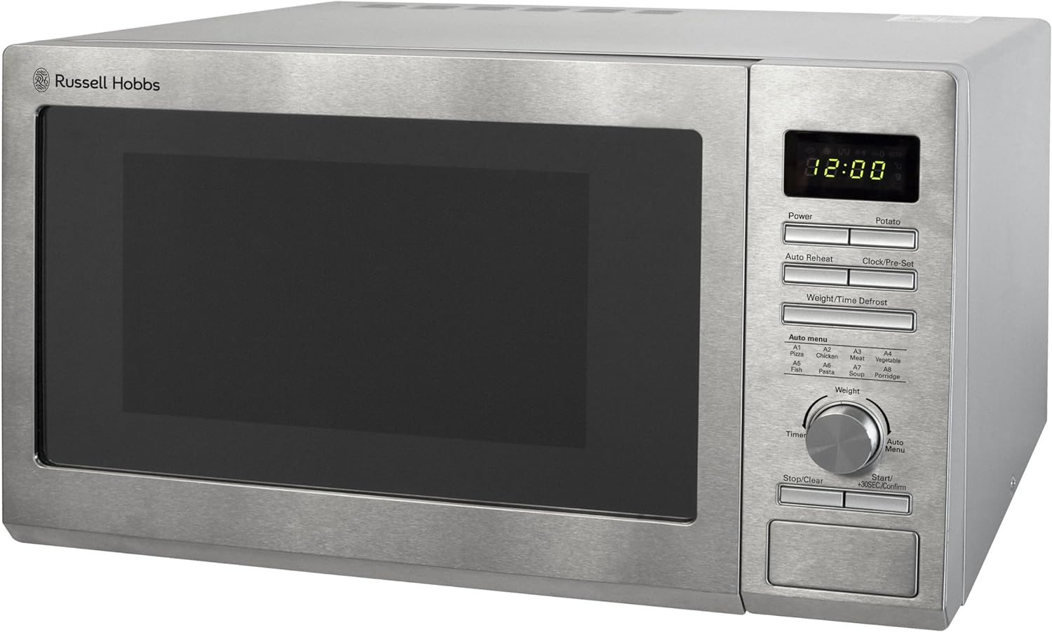 Russell Hobbs RHM2563 25L Digital 900w Solo Microwave Stainless Steel - Amazing Gadgets Outlet