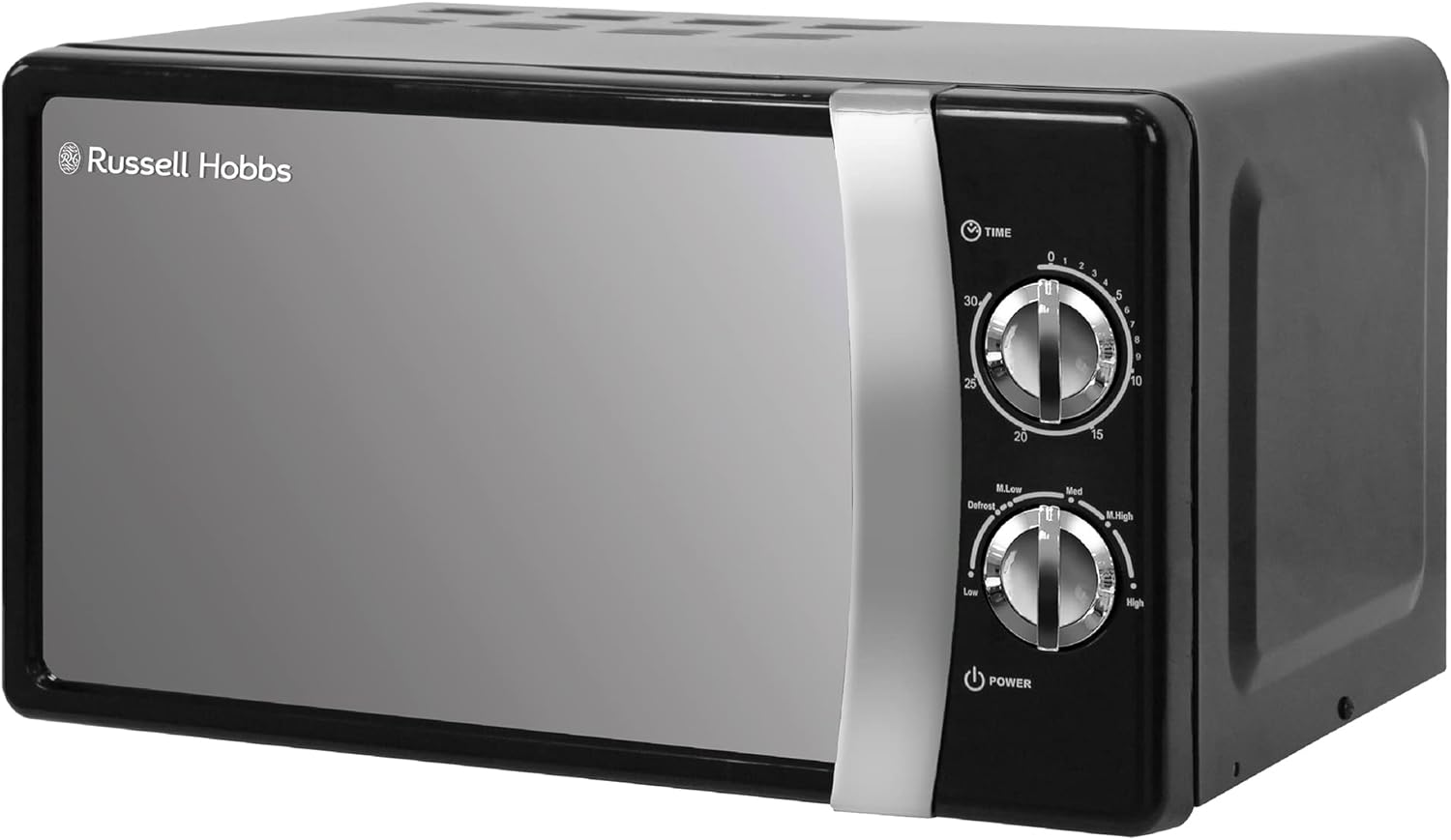 Russell Hobbs RHMM701S 17 Litre 700 W Silver Solo Manual Microwave with 5 Power Levels, Ringer & Timer, Defrost Setting, Easy Clean - Amazing Gadgets Outlet