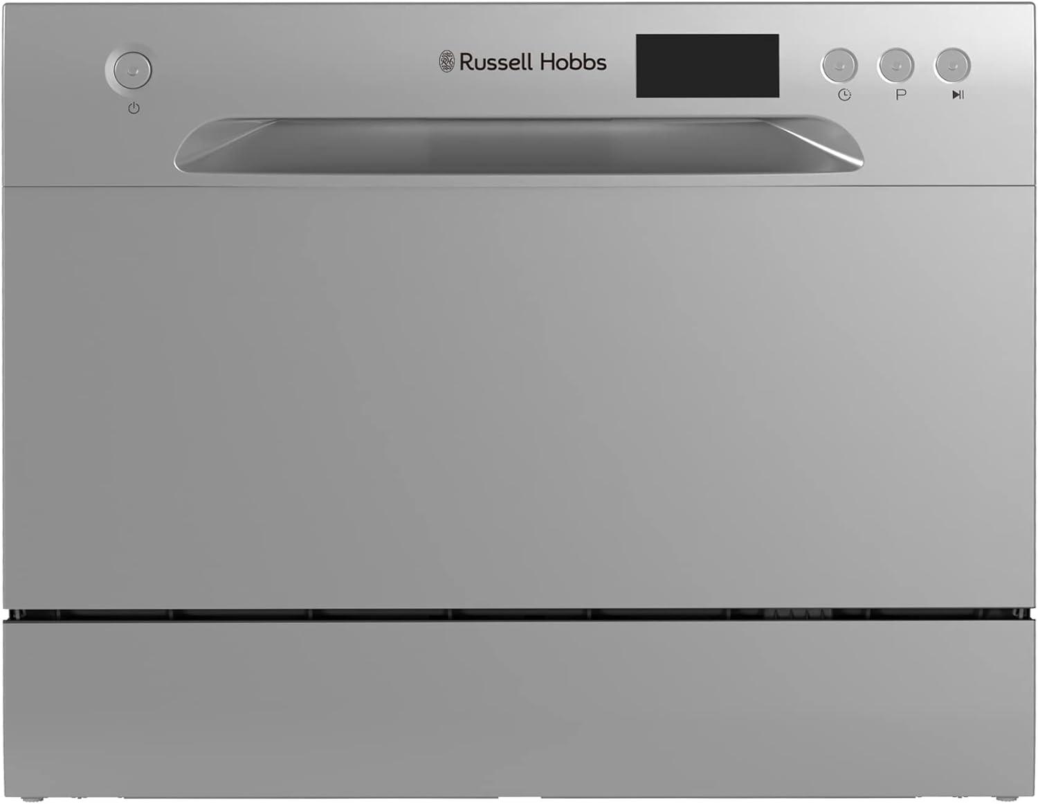 Russell Hobbs RHTTDW6S Freestanding Compact Dishwasher, Eco mode, 6 place settings, Noise level: decibels 52 (Energy Class F), Silver - Amazing Gadgets Outlet