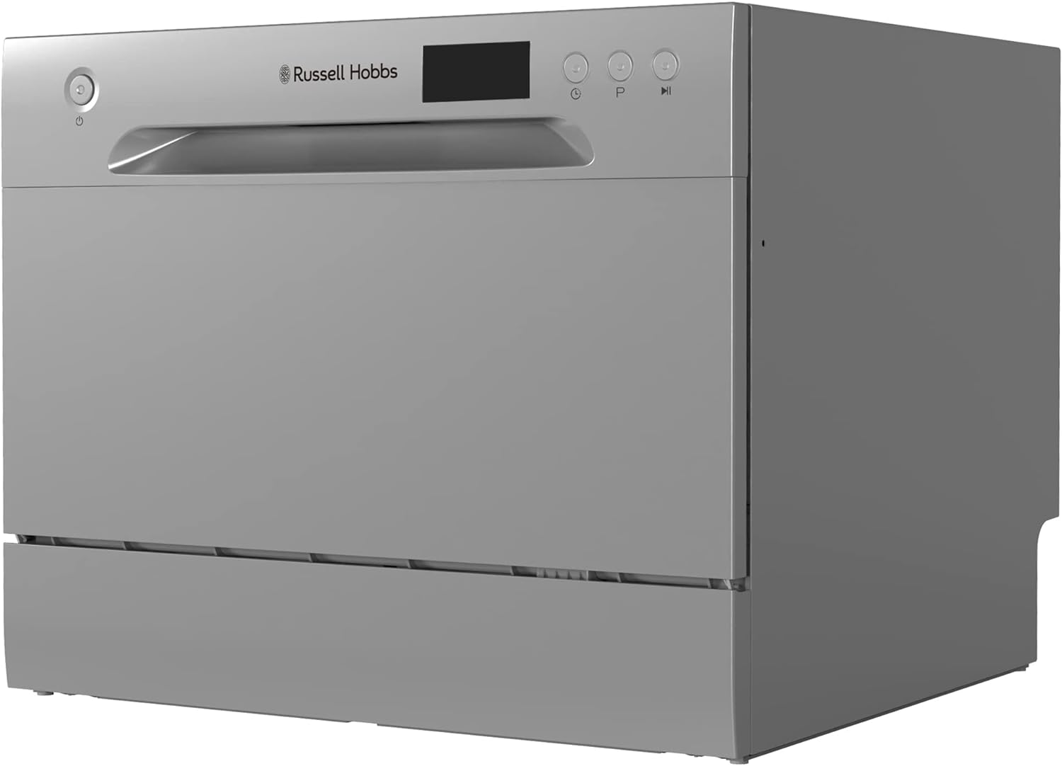 Russell Hobbs RHTTDW6S Freestanding Compact Dishwasher, Eco mode, 6 place settings, Noise level: decibels 52 (Energy Class F), Silver - Amazing Gadgets Outlet