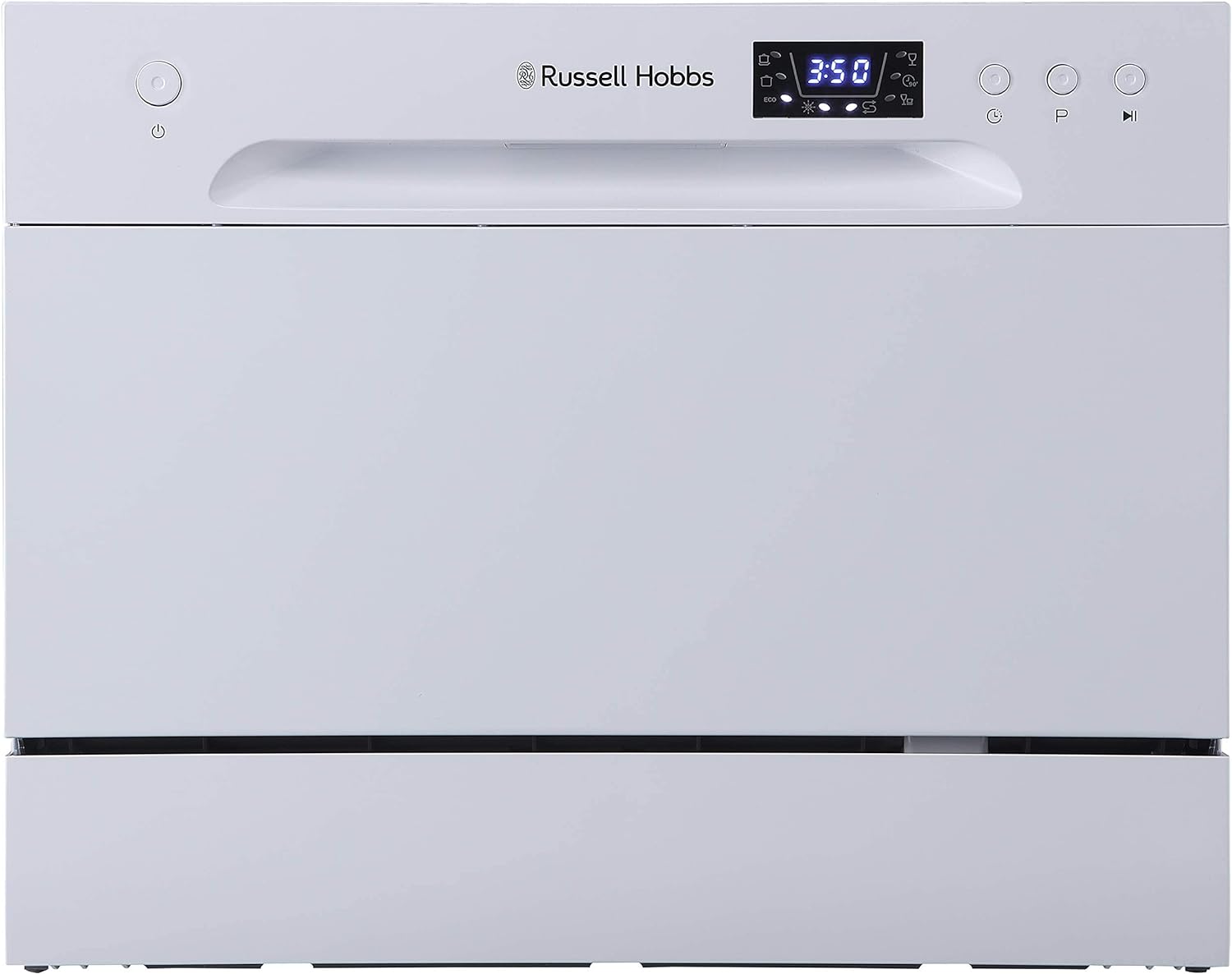 Russell Hobbs RHTTDW6S Freestanding Compact Dishwasher, Eco mode, 6 place settings, Noise level: decibels 52 (Energy Class F), Silver - Amazing Gadgets Outlet