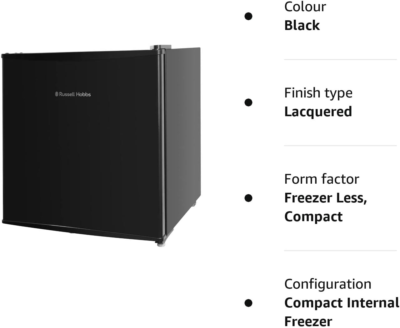 Russell Hobbs RHTTLF1B 43L Table Top F Energy Rating Fridge Black - Amazing Gadgets Outlet