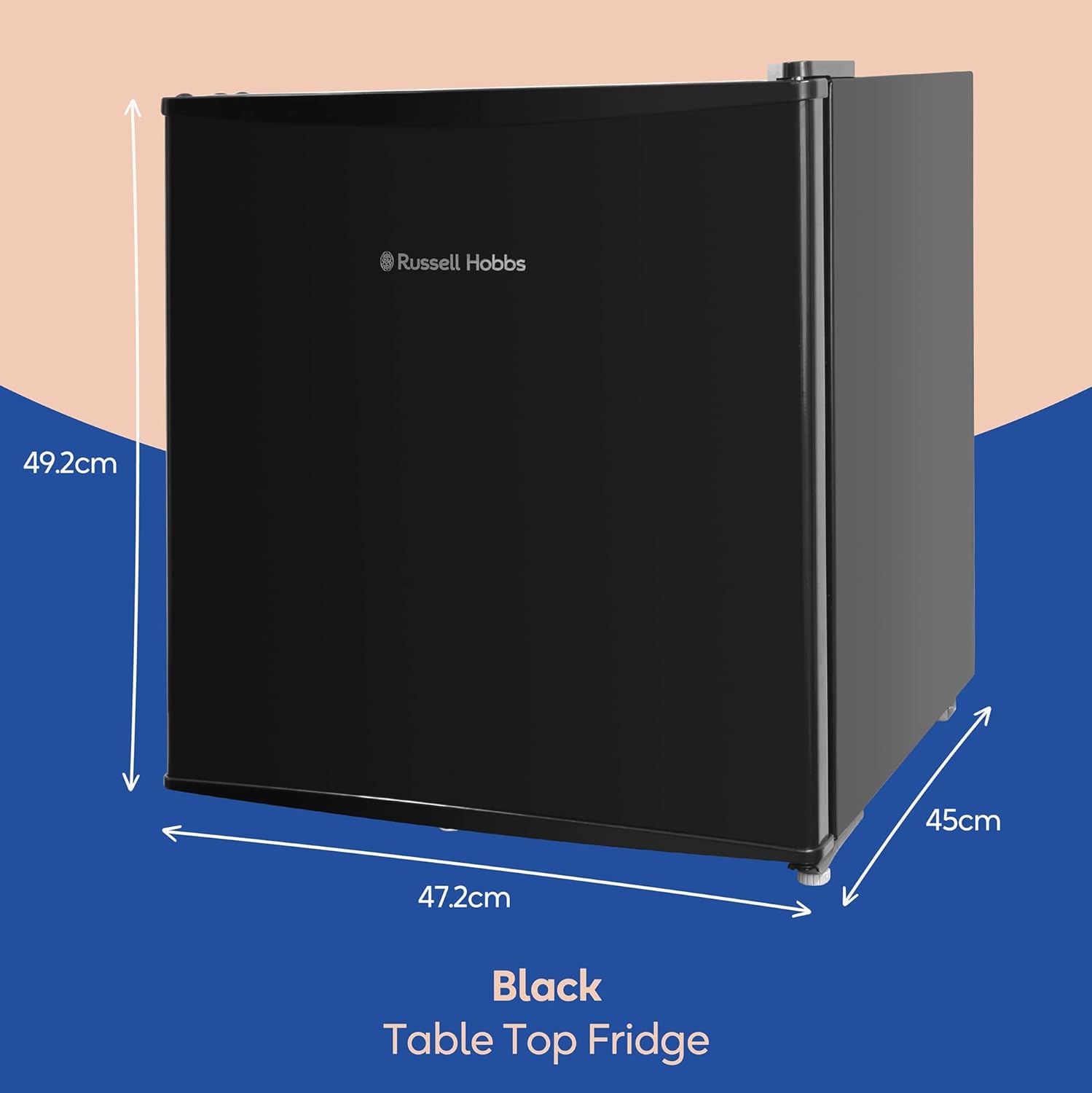 Russell Hobbs RHTTLF1B 43L Table Top F Energy Rating Fridge Black - Amazing Gadgets Outlet