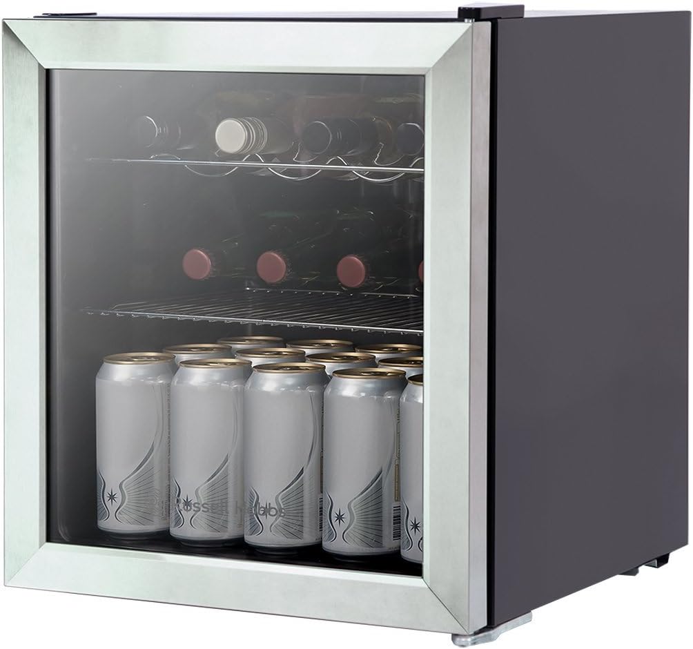 Russell Hobbs Table Top Fridge 46 Litre Beer and Drinks Mini Fridge, 12 Bottle Capacity with 2 Shelves RH46TTBC1241B - Amazing Gadgets Outlet