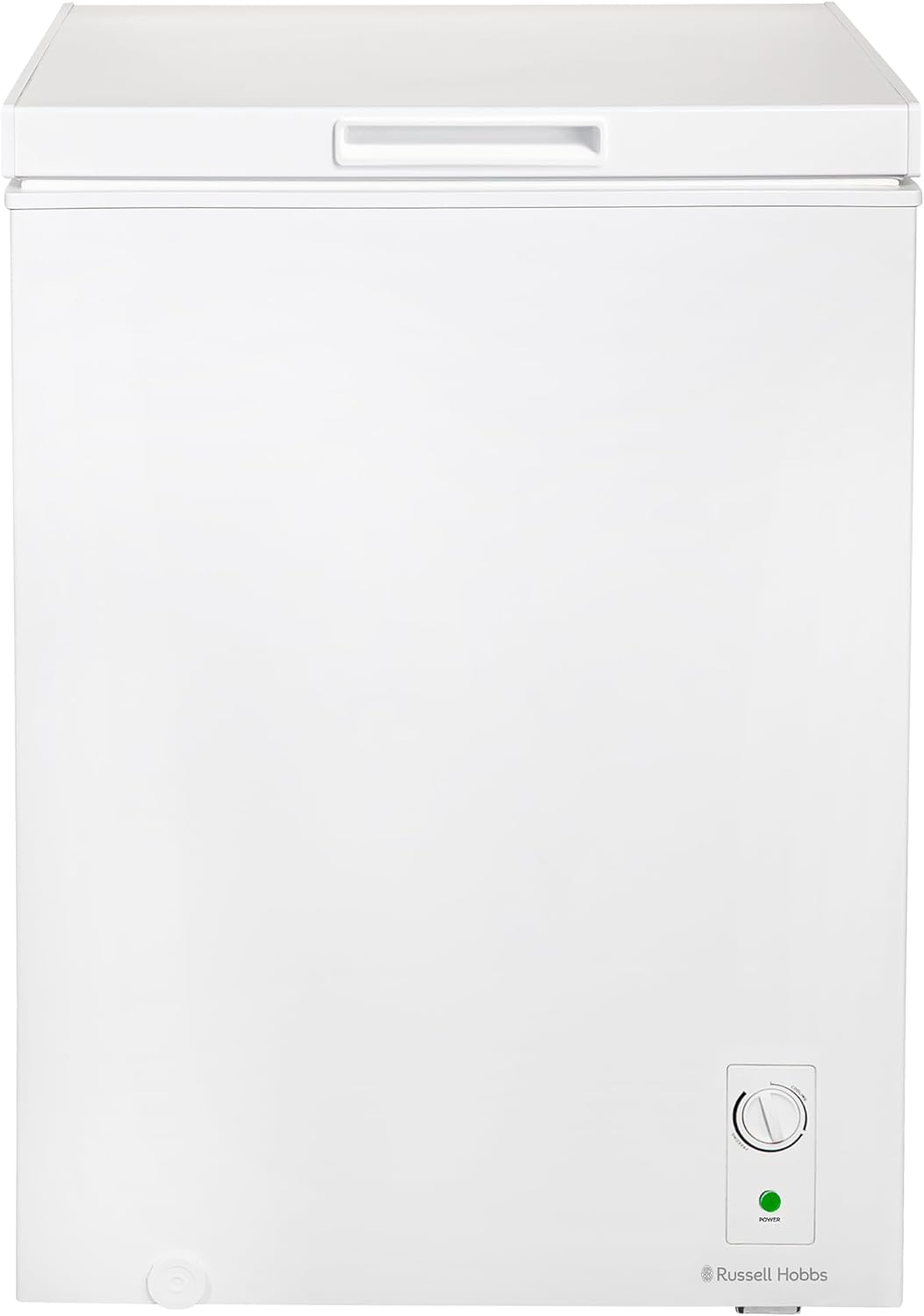 Russell Hobbs White Chest Freezer 143L Freestanding with 5 Year Warranty, Adjustable Thermostat, Chill or Freeze Function, 4 Star Freezer Rating & Suitable for Outbuildings & Garages RH142CF0E1W - Amazing Gadgets Outlet