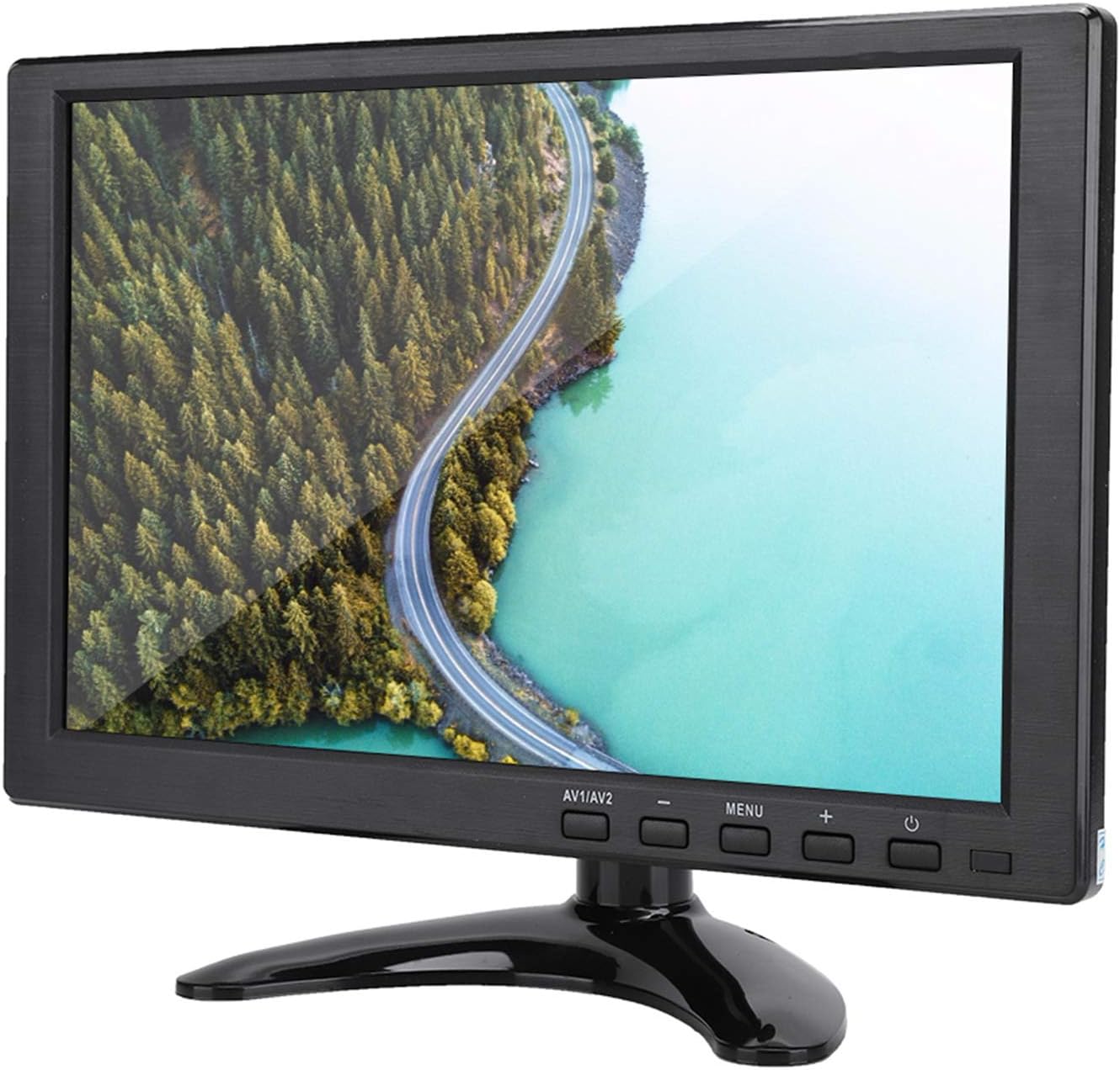 RvSky 10 Inch Monitor, Small Computer Monitor, TFT LCD Screen, with WLED Backlight, 1280 X 800 Resolution, 3.5mm Audio Output, 100 - 240V, Supports VGA/AV(UK) - Amazing Gadgets Outlet